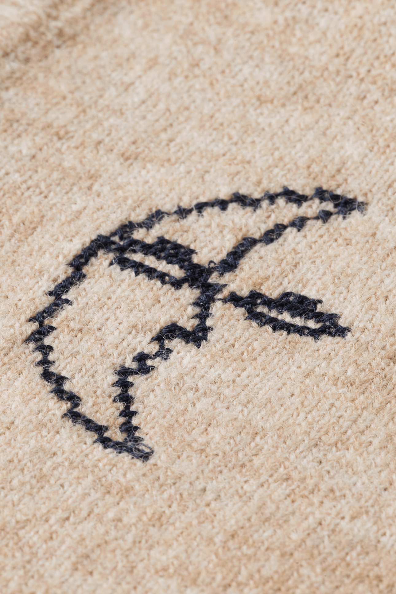 EMBROIDERED CREW NECK KNITTED TANK OATMEAL MELANGE 6