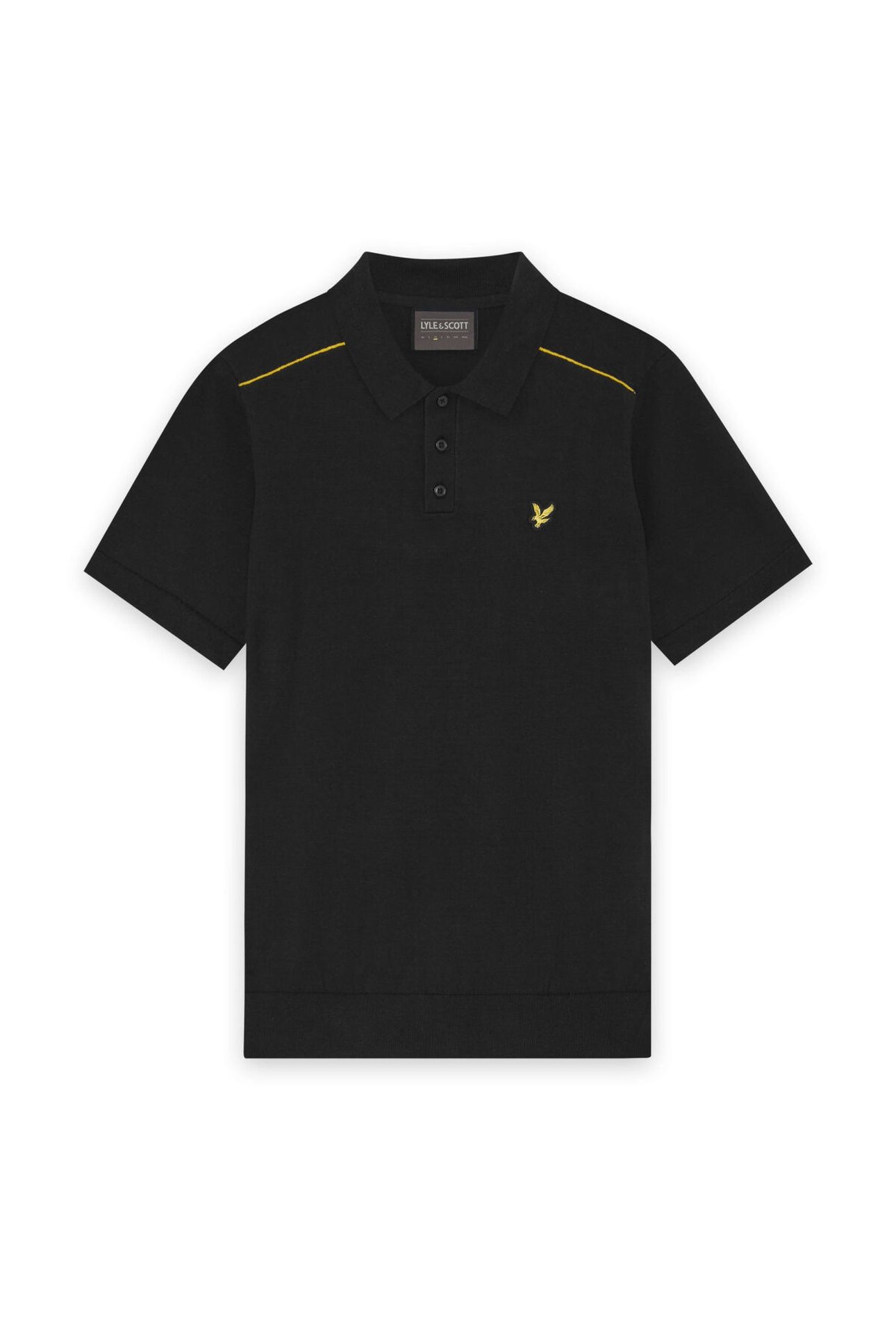 GOLF TIPPED KNITTED POLO JET BLACK 4