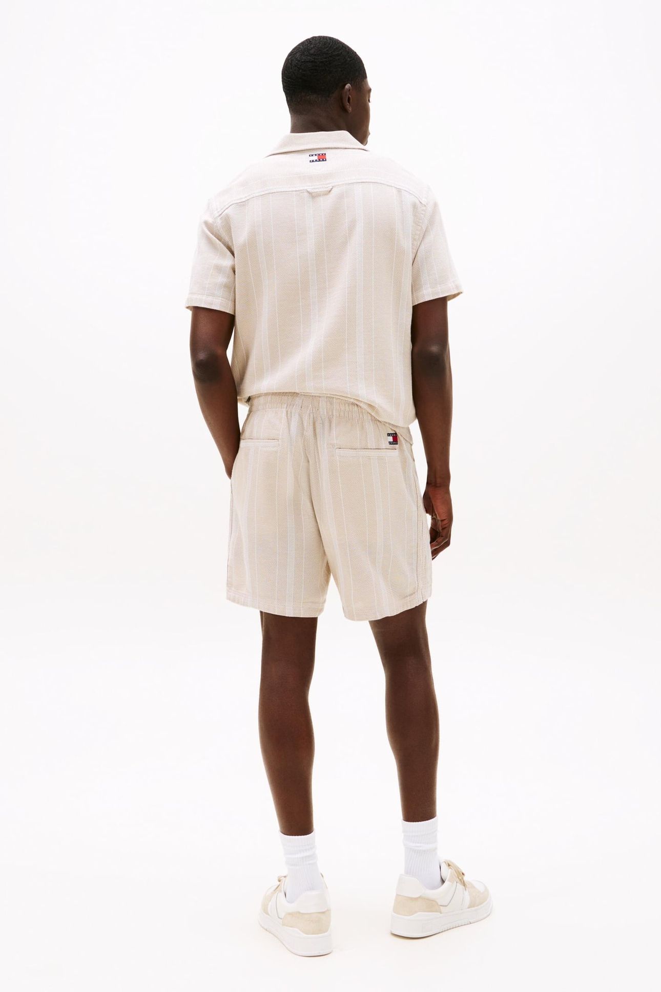 TJM TEXTURED BEACH SHORTS SILT STRIPES 3