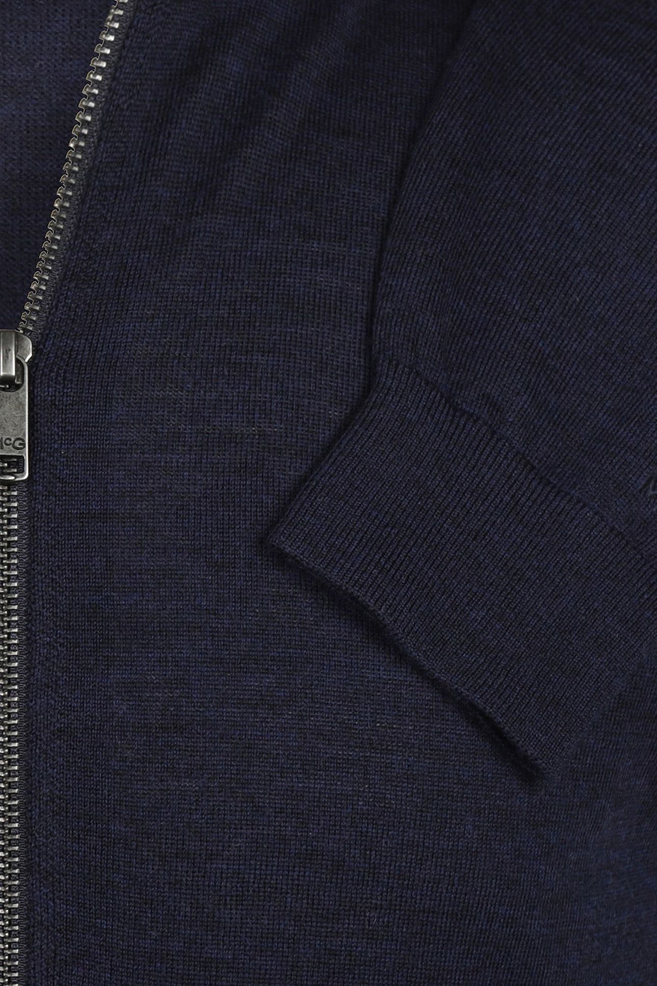FINE MERINO ZIP THRU CARDIGAN NAVY 3