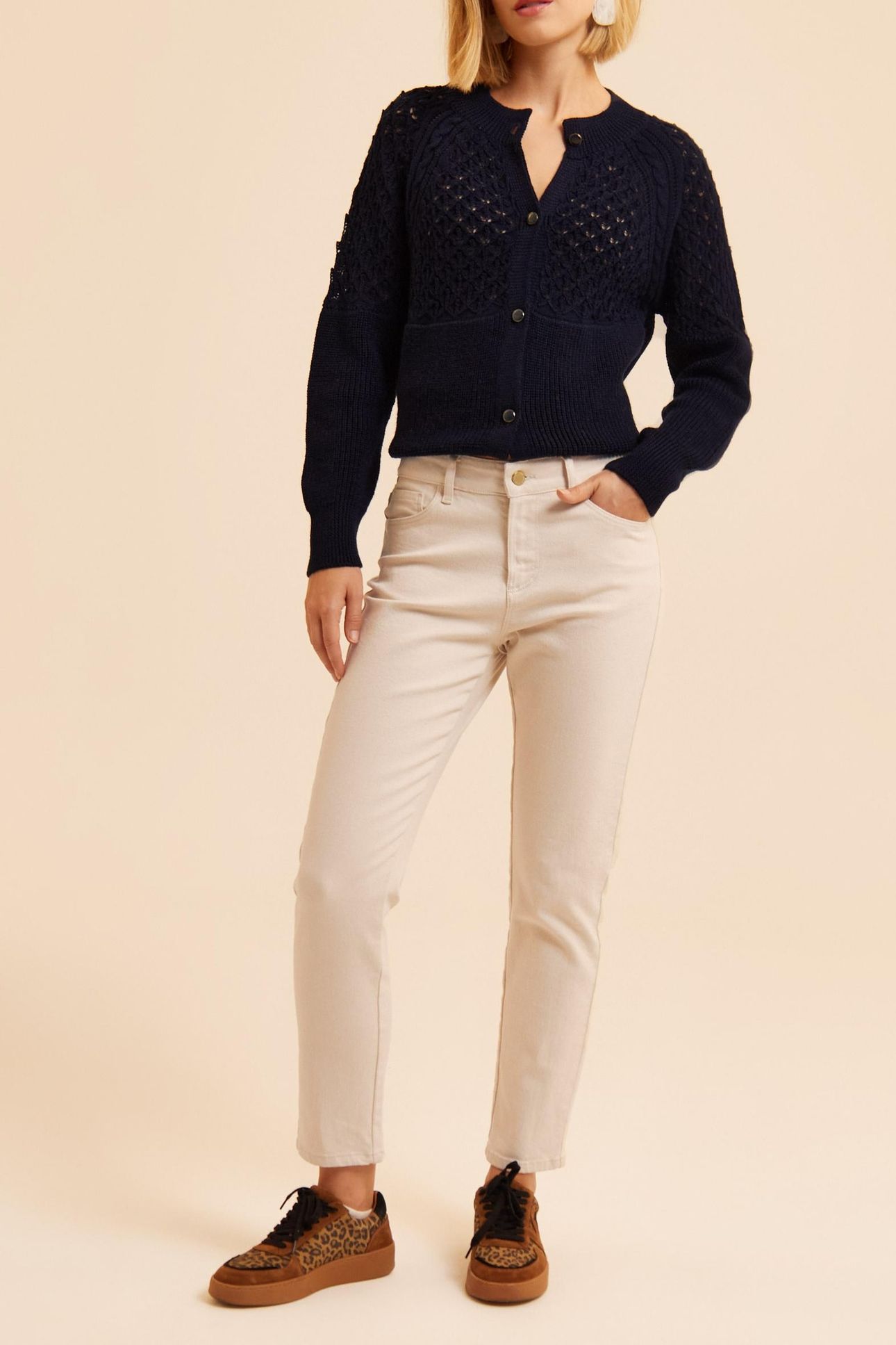 ECRU STRAIGHT JEANS ELISE 3