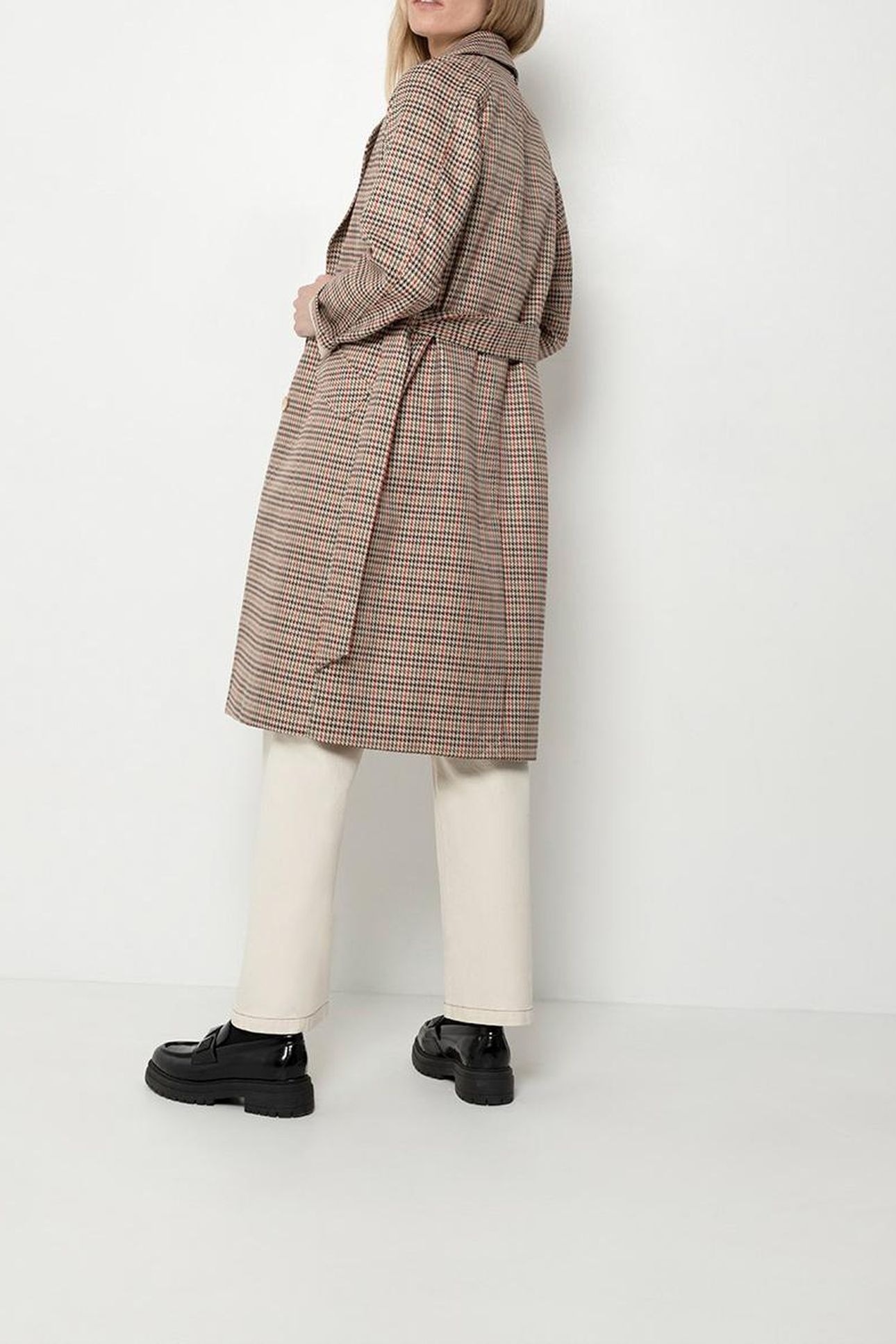 DOUTZEN _ TRENCH COAT WITH PIED_DE_POULE COLOR PATTERN 5