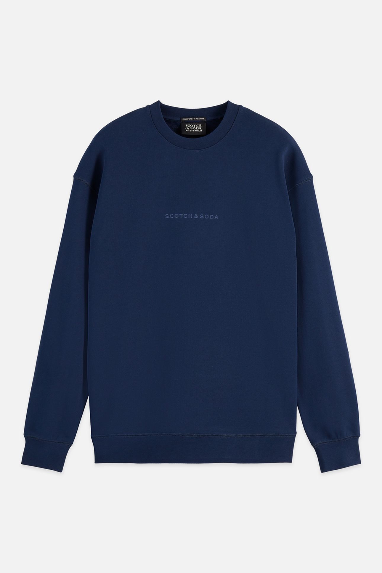 SEASONAL CORE FRONT CHEST LOGO RELAXED-FIT SWEATSHIRT NAVY 1
