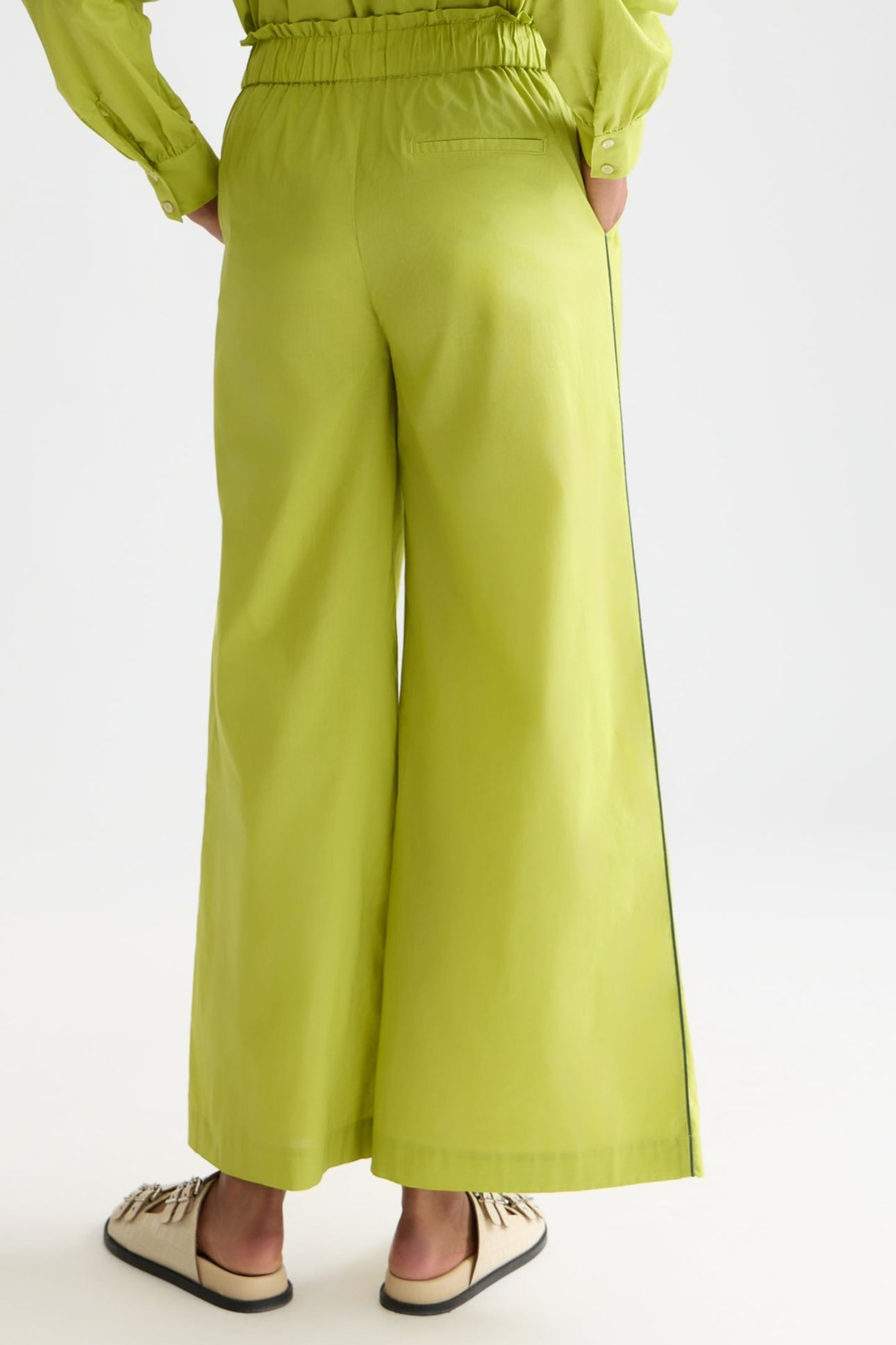 COTTON VOILE PULL ON BEACH PANTS GREEN OASIS 2