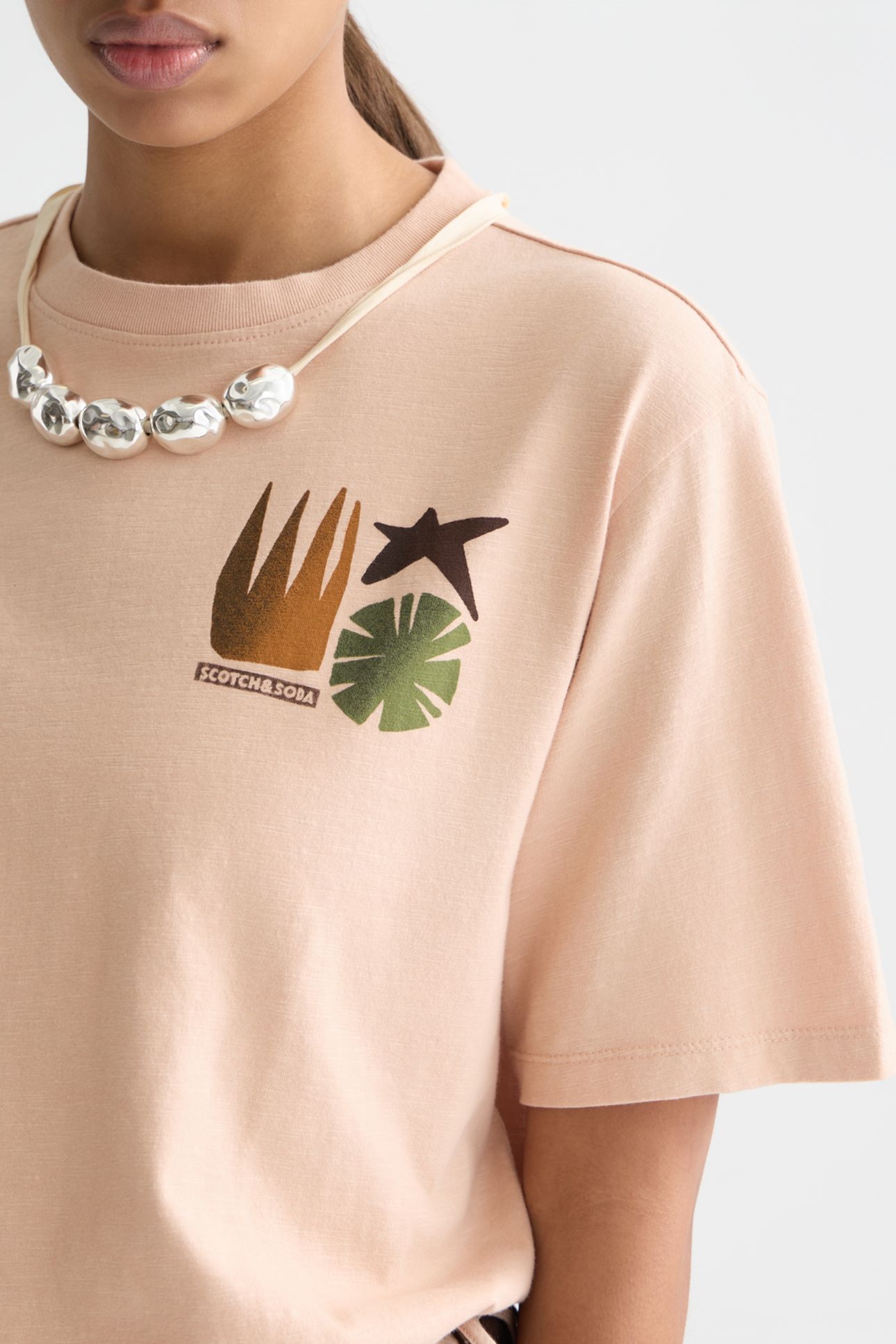 FRONT BACK ARTWORK LOOSE-FIT T-SHIRT ROSE DUST 6
