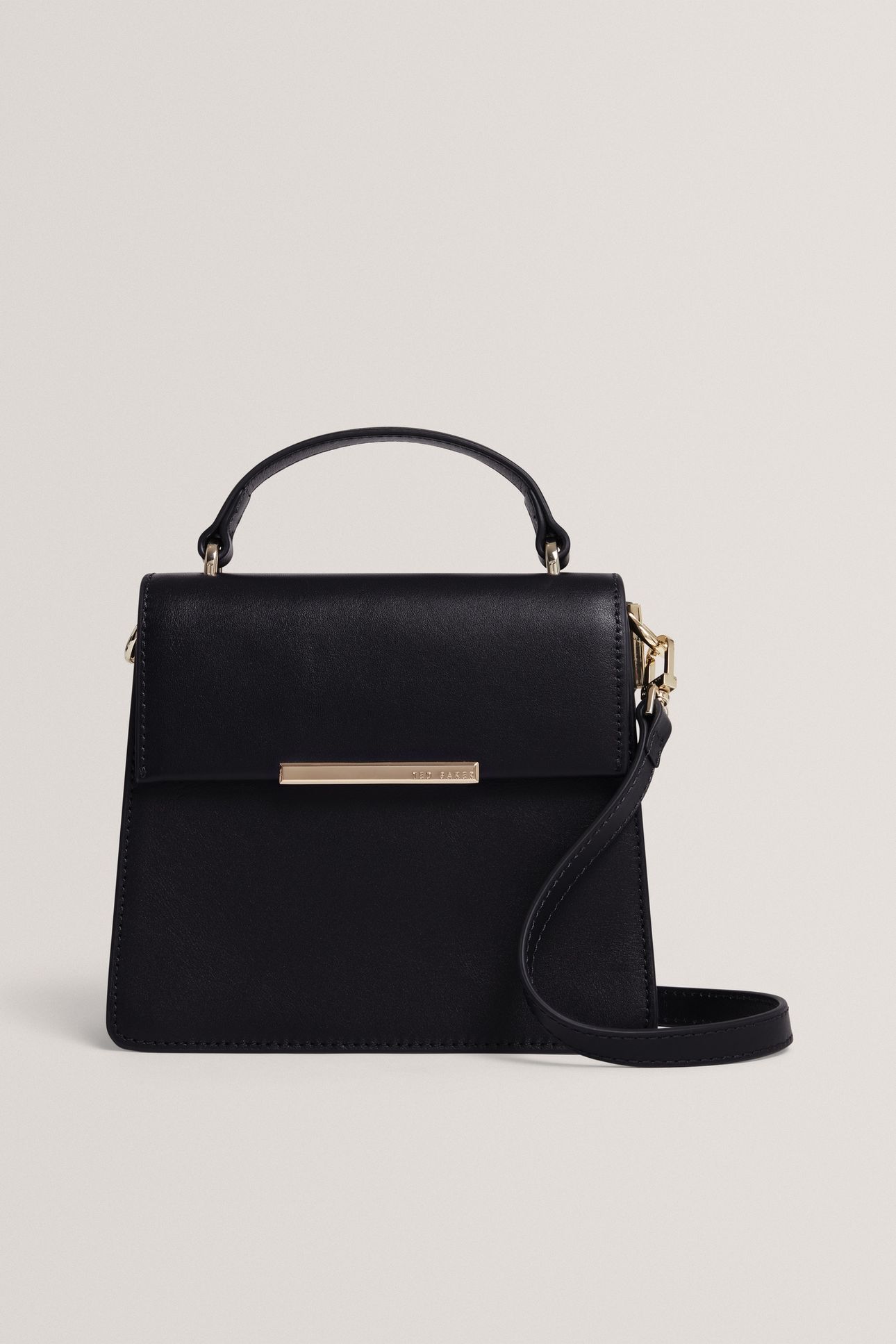 BAR DETAIL MEDIUM TOP HANDLE BAG NAVY 1