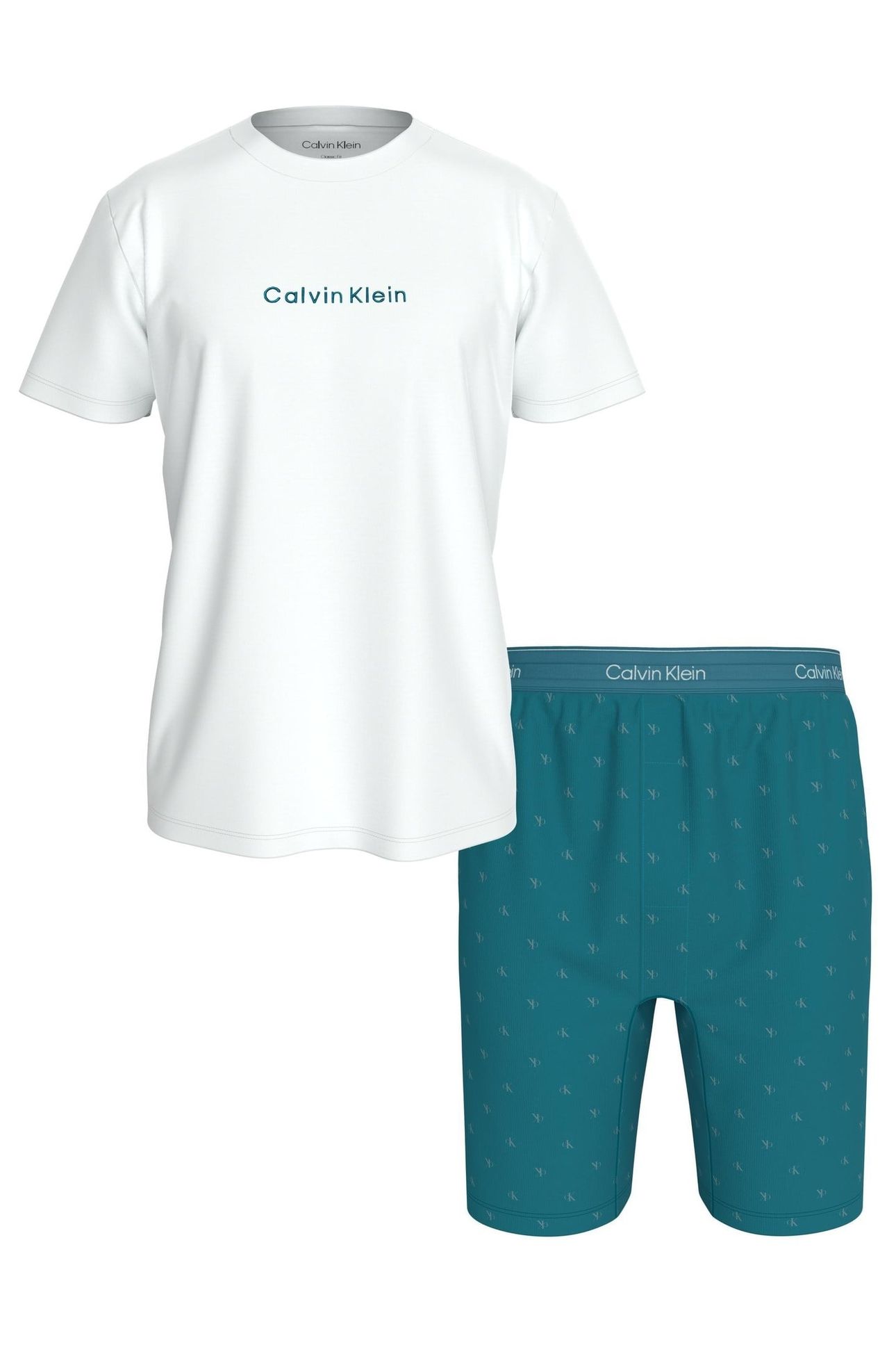COTTON STRETCH S/S SET CLASSIC WHITE TOP/DIAMOND LOGO 1