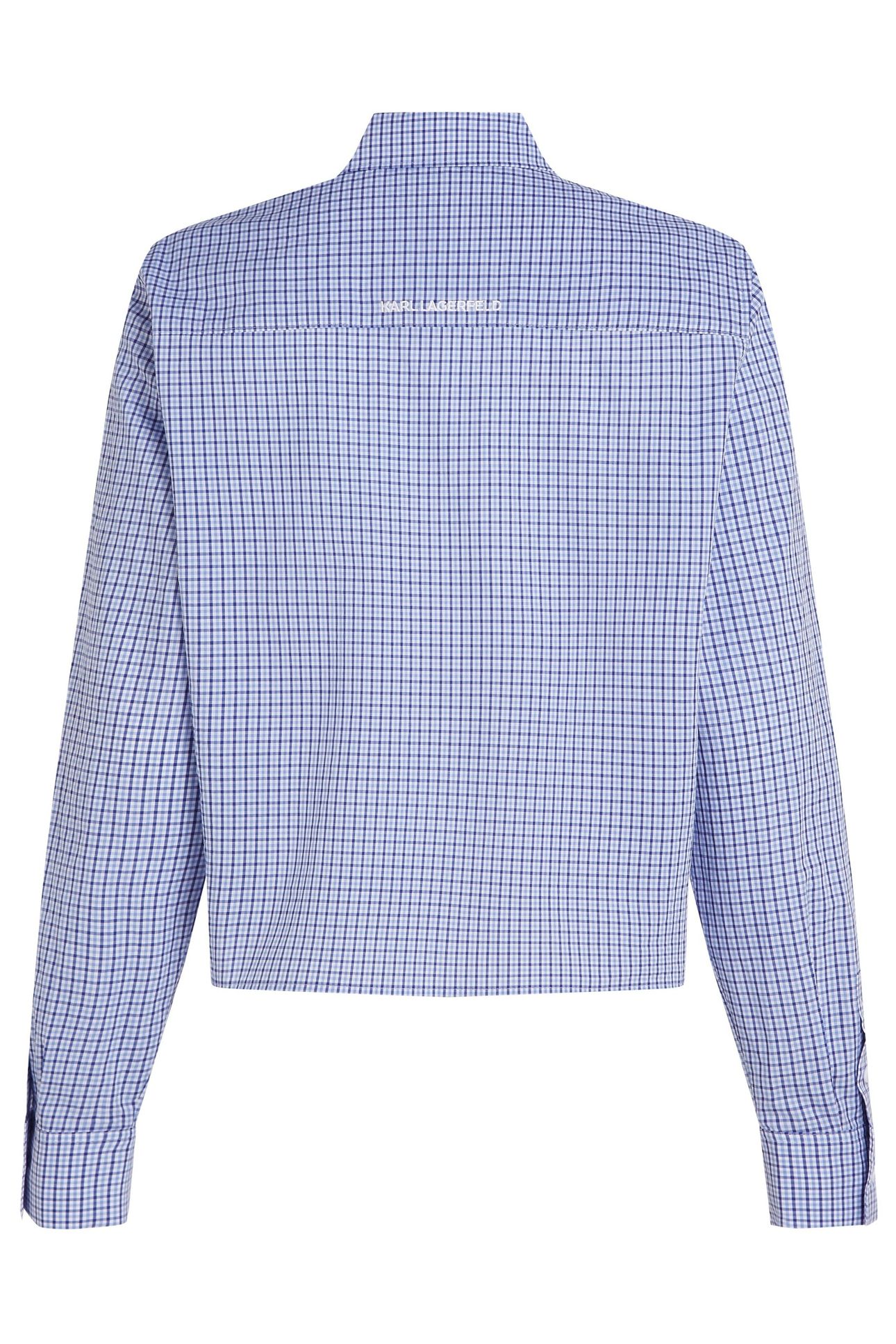 IKON CHECK BLOUSE CHECK KENTUCKY BLUE WHITE 5
