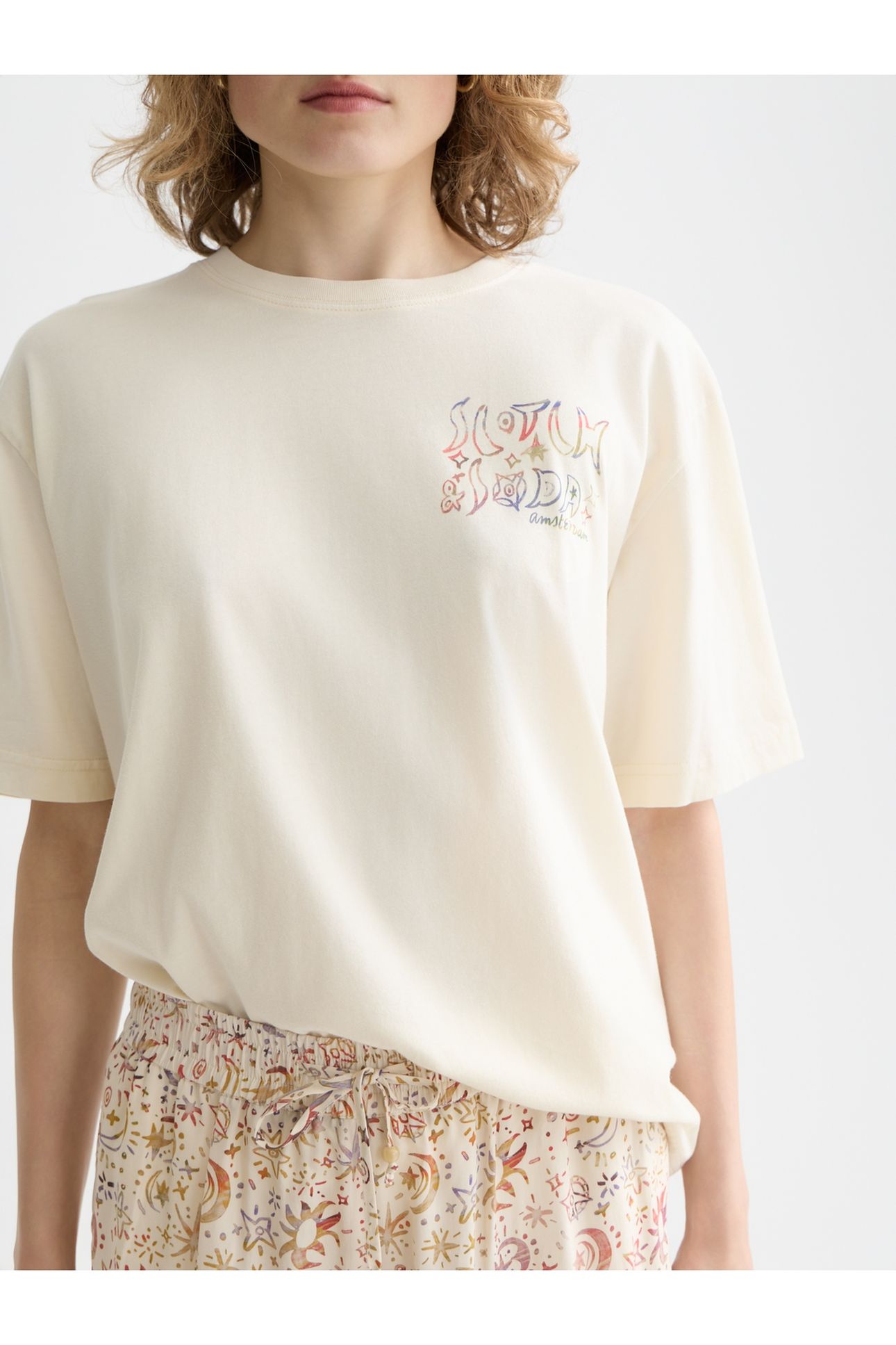 WASHED ARTWORK LOOSE T-SHIRT EGGNOG 6