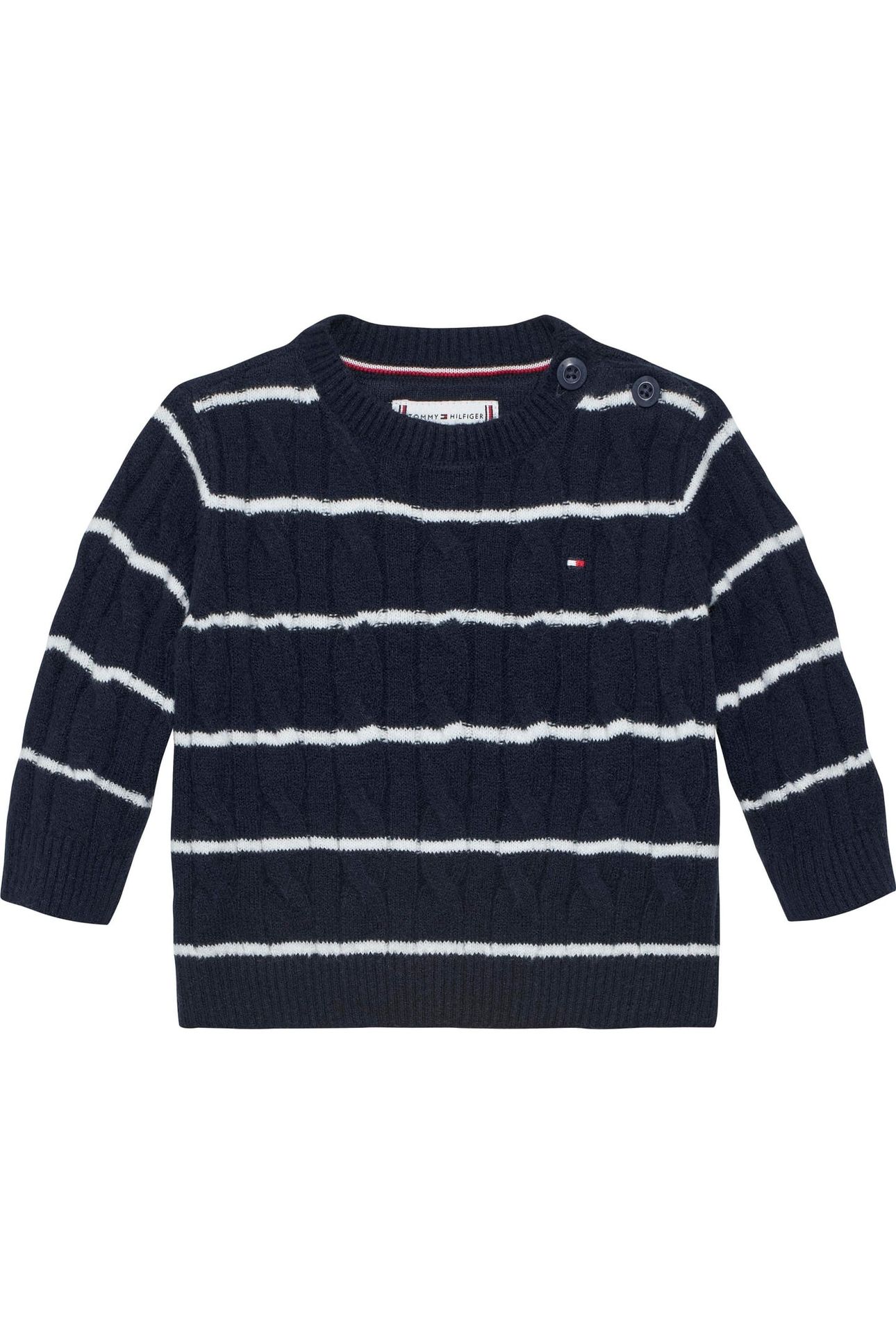 NEWBORN CABLE SWEATER DARK BLUE 5