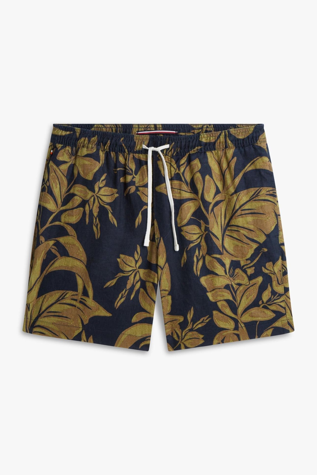 DOVER 6 PO LINEN SHORTS DARK NIGHT NAVY ALLOVER 4