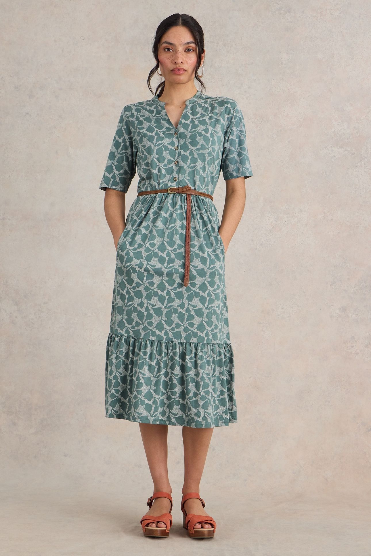 NAYA JERSEY DRESS GREEN PR 1