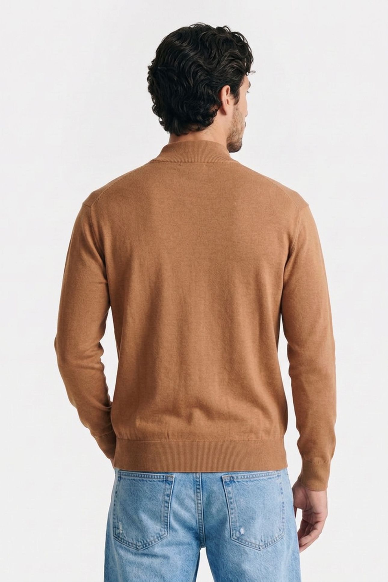 CORE - DROPPED SHOULDER MOCK NECK PULLOVER MEDIUM BEIGE 2