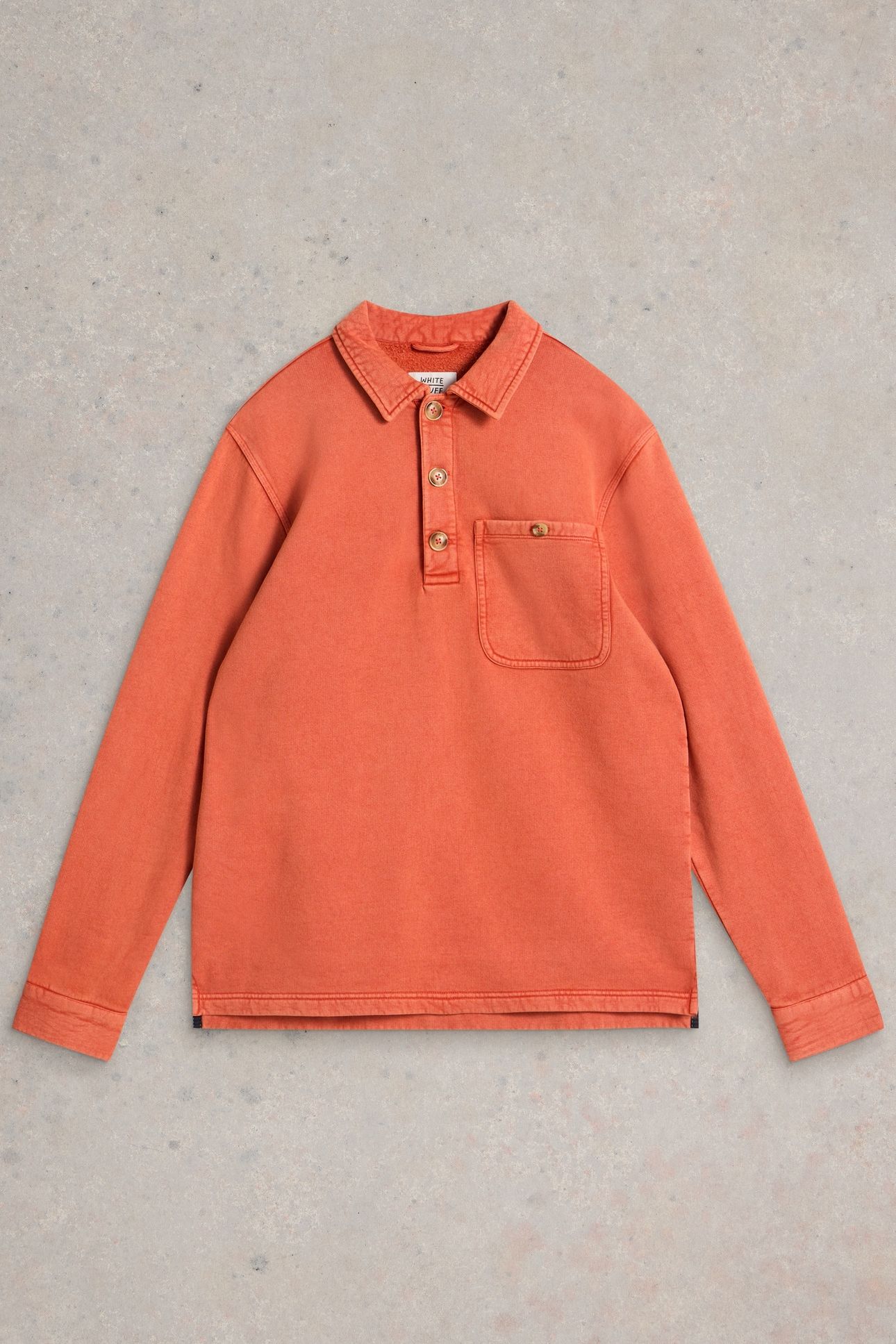 BRAMPTON COLLARED SWEAT DK ORANGE 4