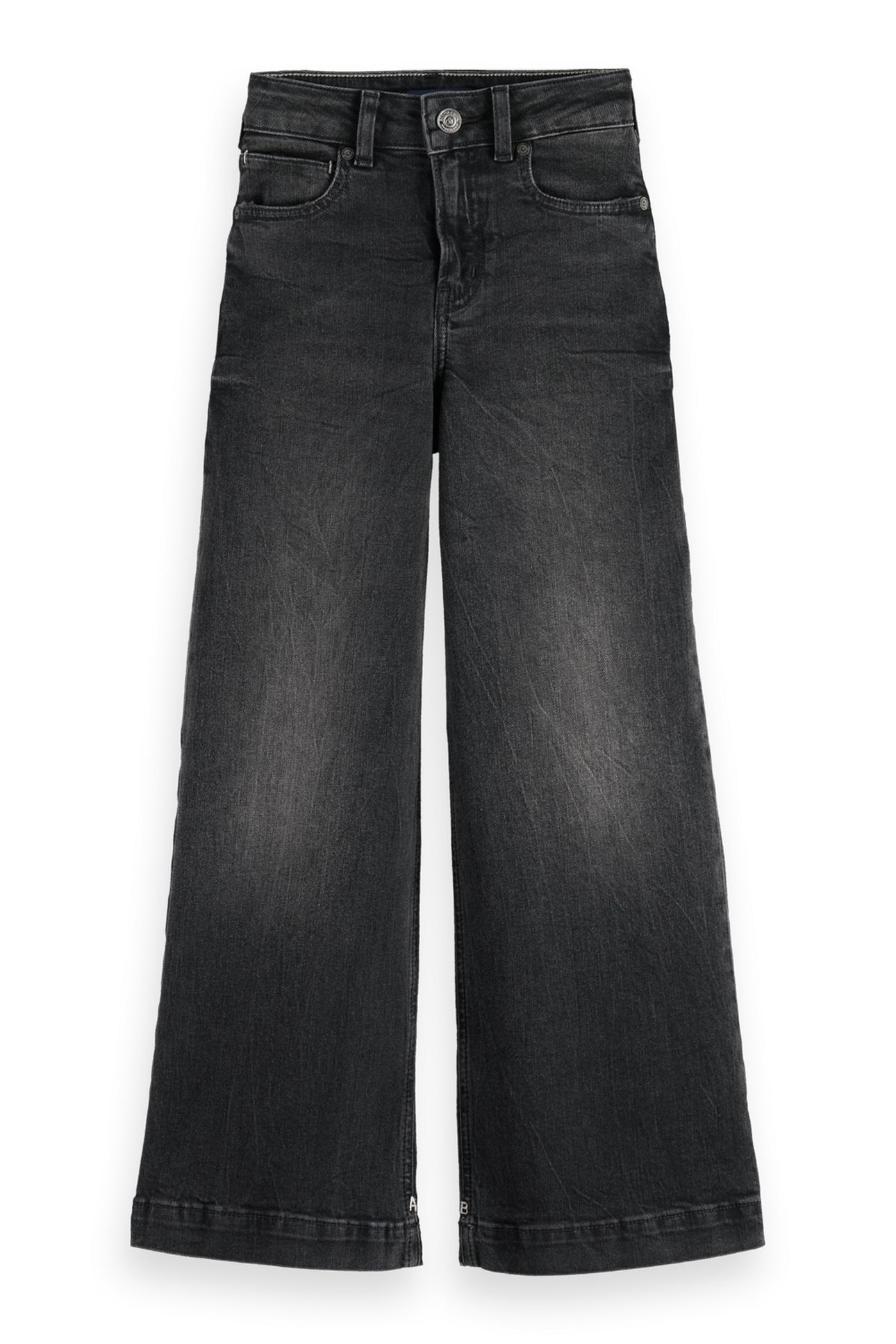 GIRLS THE WAVE WIDE LEG JEANS BLACK NIGHT 1