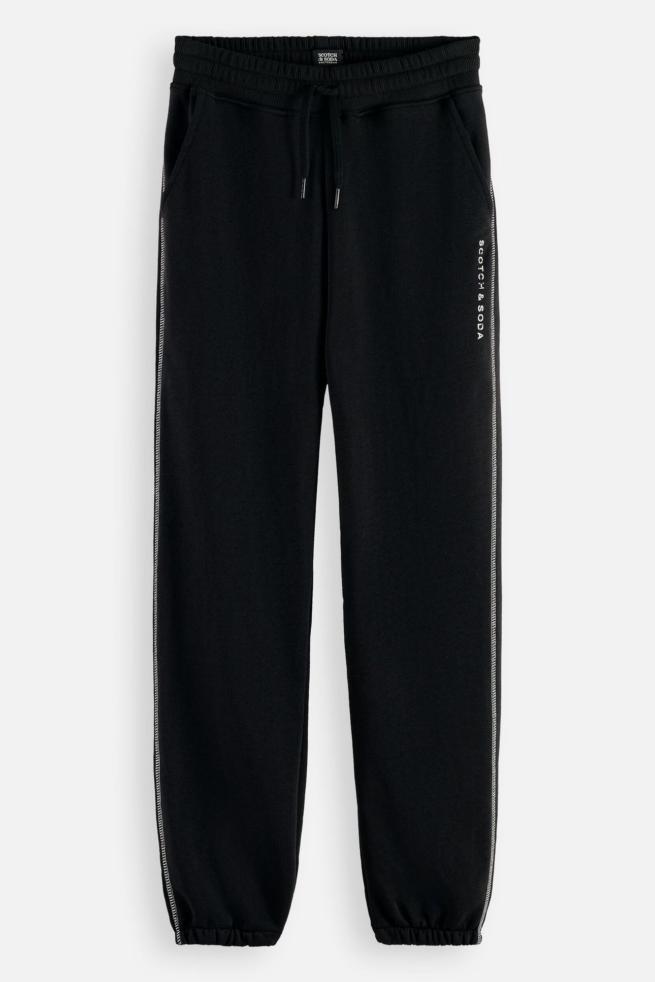 FLATLOCK RELAXED JOGGER PANTS BLACK 1