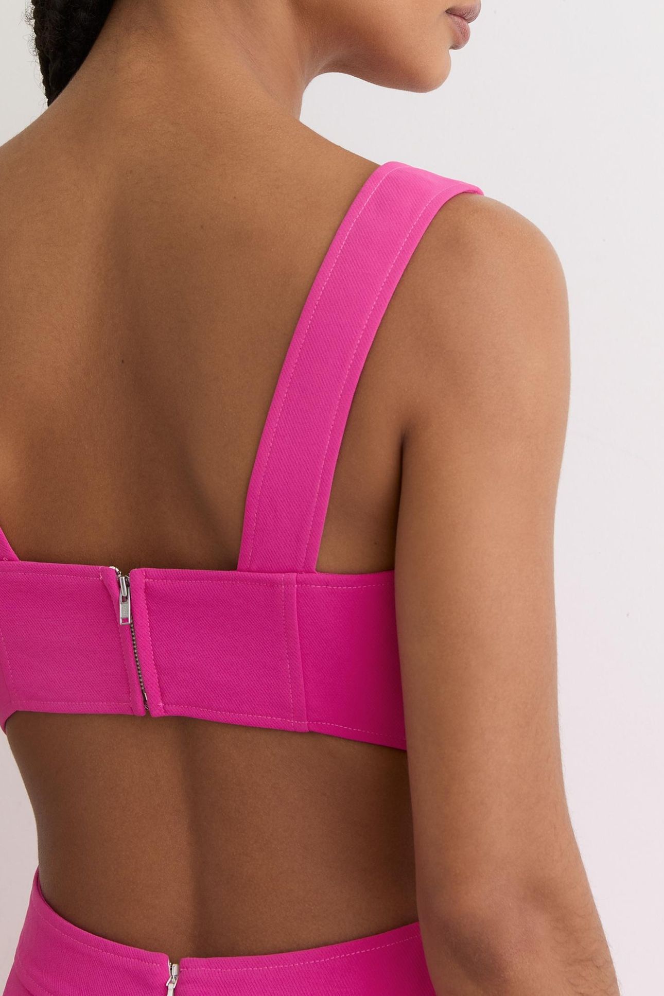 WAISTED MIDI DRESS RASPBERRY PINK 6