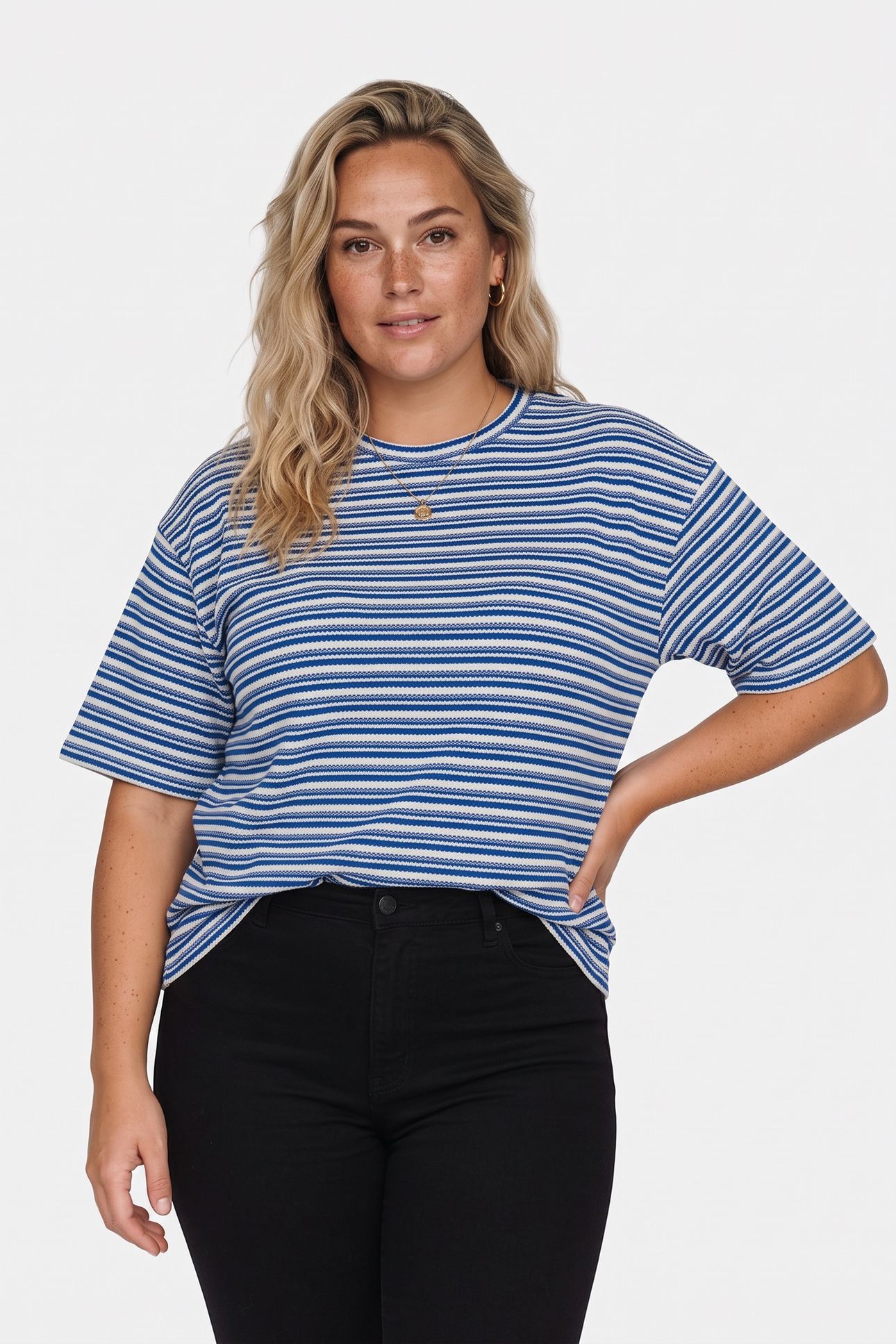 UNISEX T-SHIRT RAYAN BLUE/WHITE 2