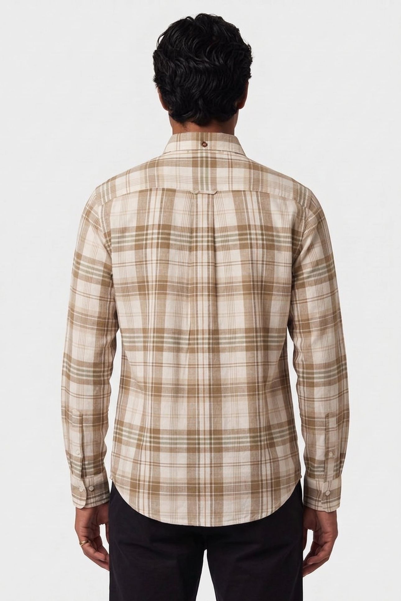 REG COTTON LINEN MADRAS CHECK CREAMED WHITE 2
