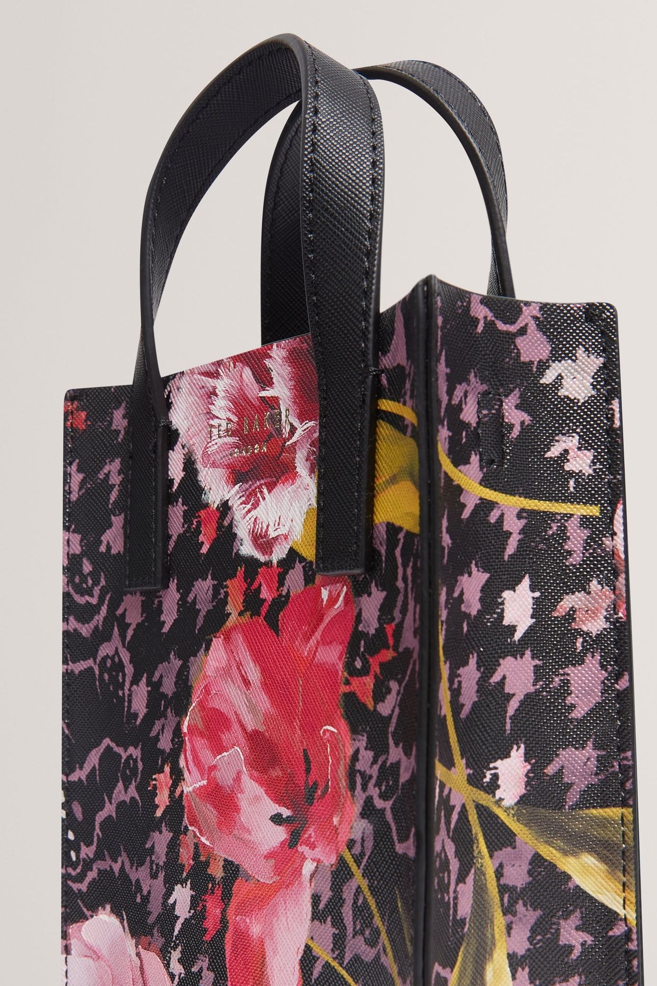 FLORAL PRINTED MINI ICON BAG BLACK 3