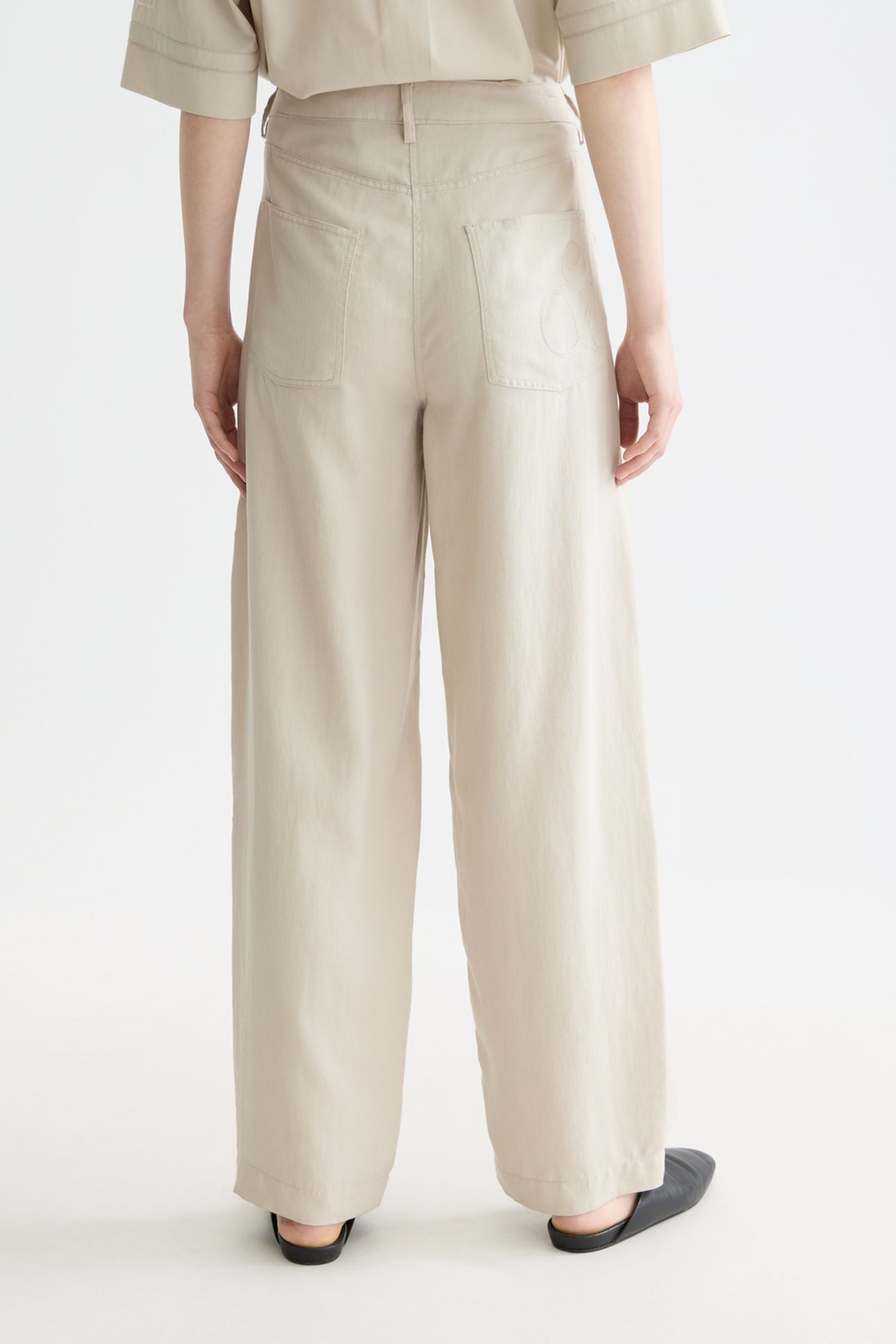 LOTUS - HIGH RISE BARREL LEG TWILL PANTS MOONSTRUCK 2