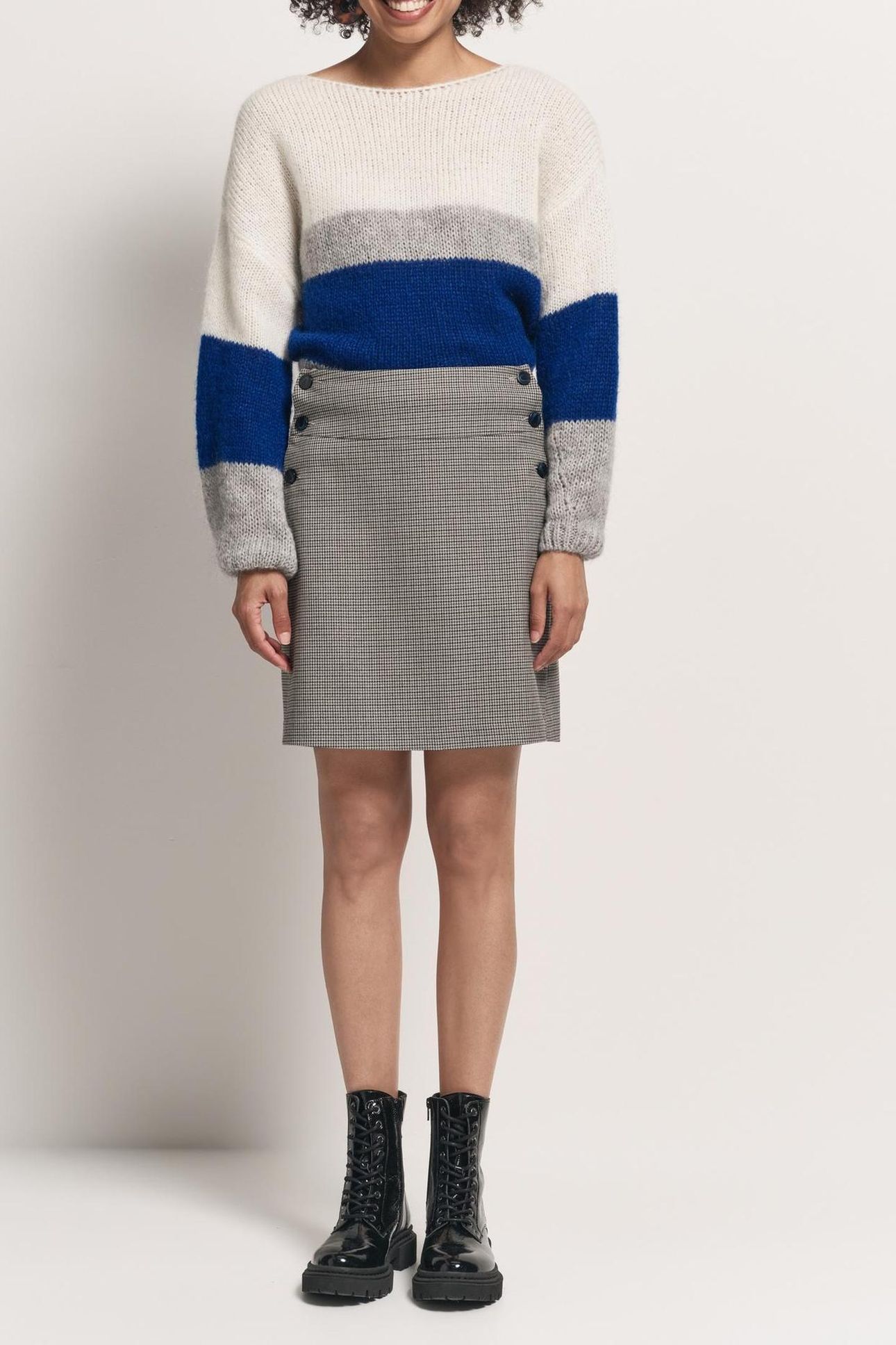 JUJU - BLUE FOOTSTONE SUIT SKIRT 1