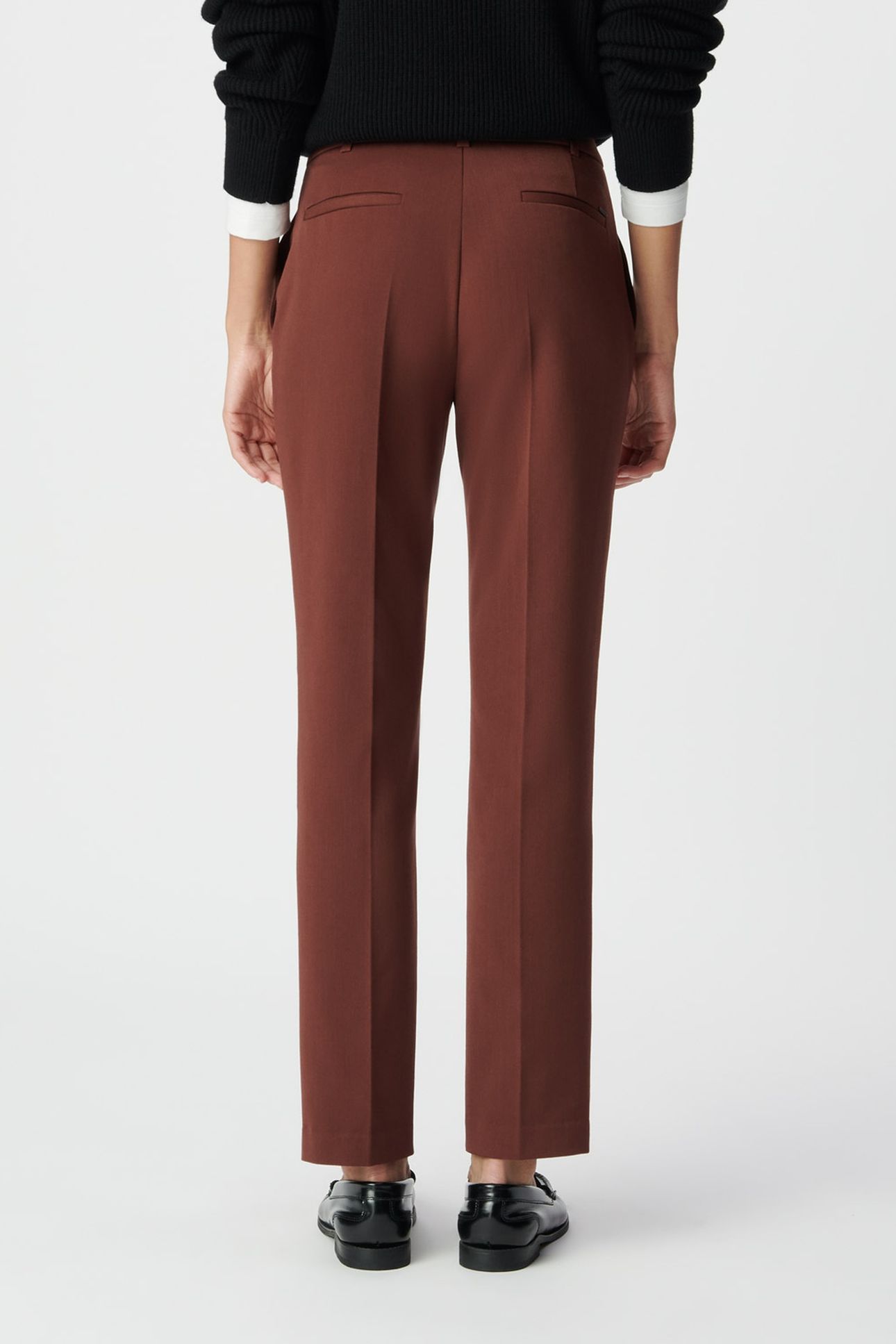 BROWN SLIM FIT SUIT TROUSERS 2