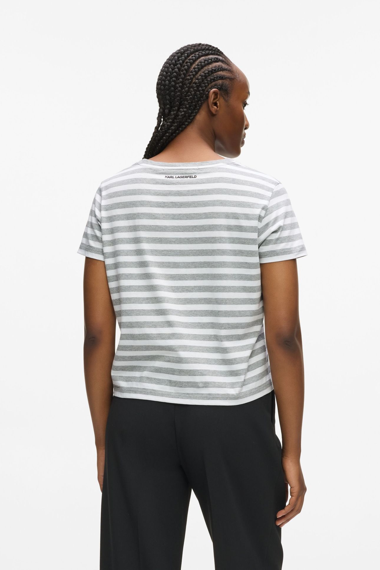 IKON STRIPE T-SHIRT WHITE-GREY-STRIPE 2