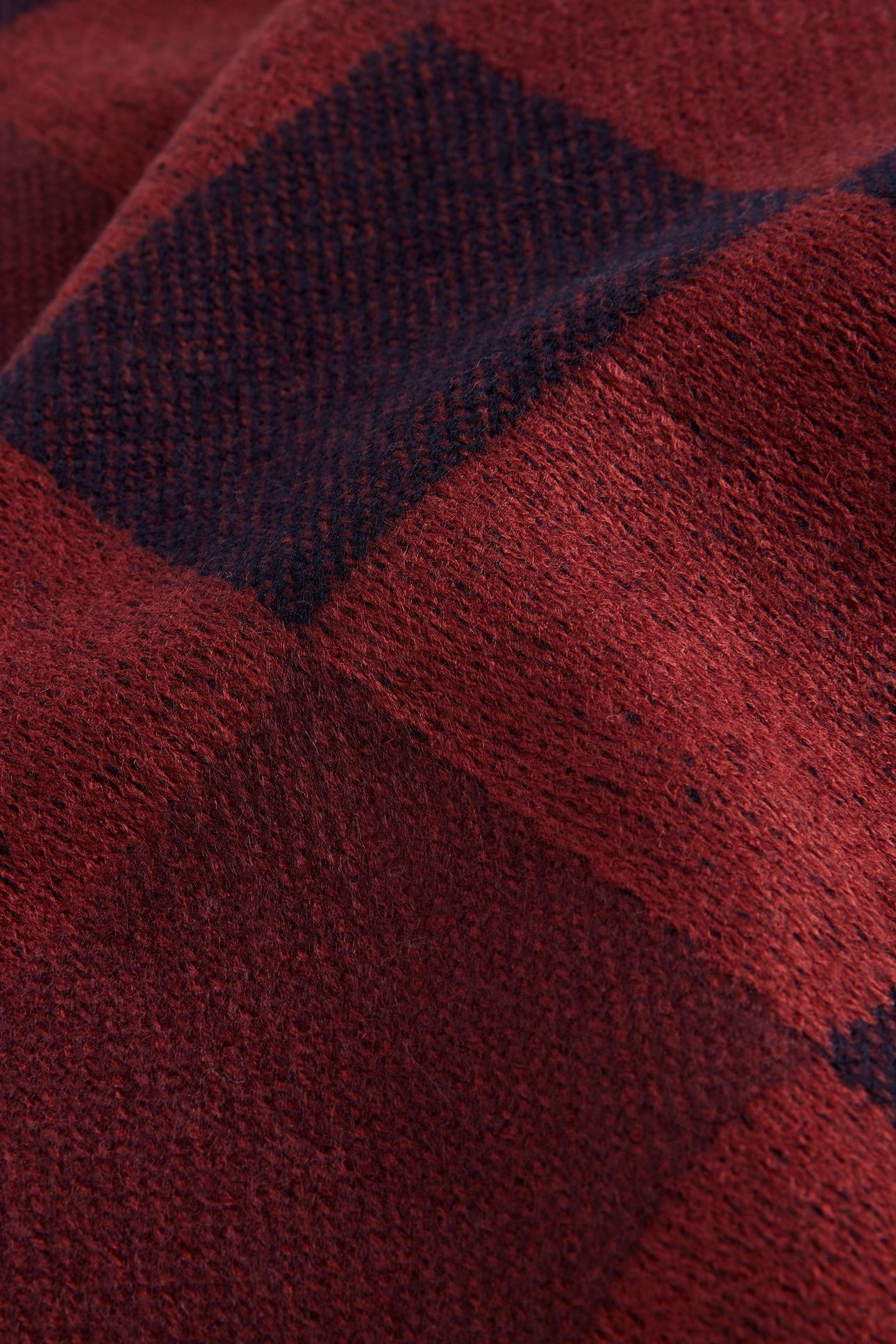 PETERRR GRID CHECK SCARF OXBLOOD 3