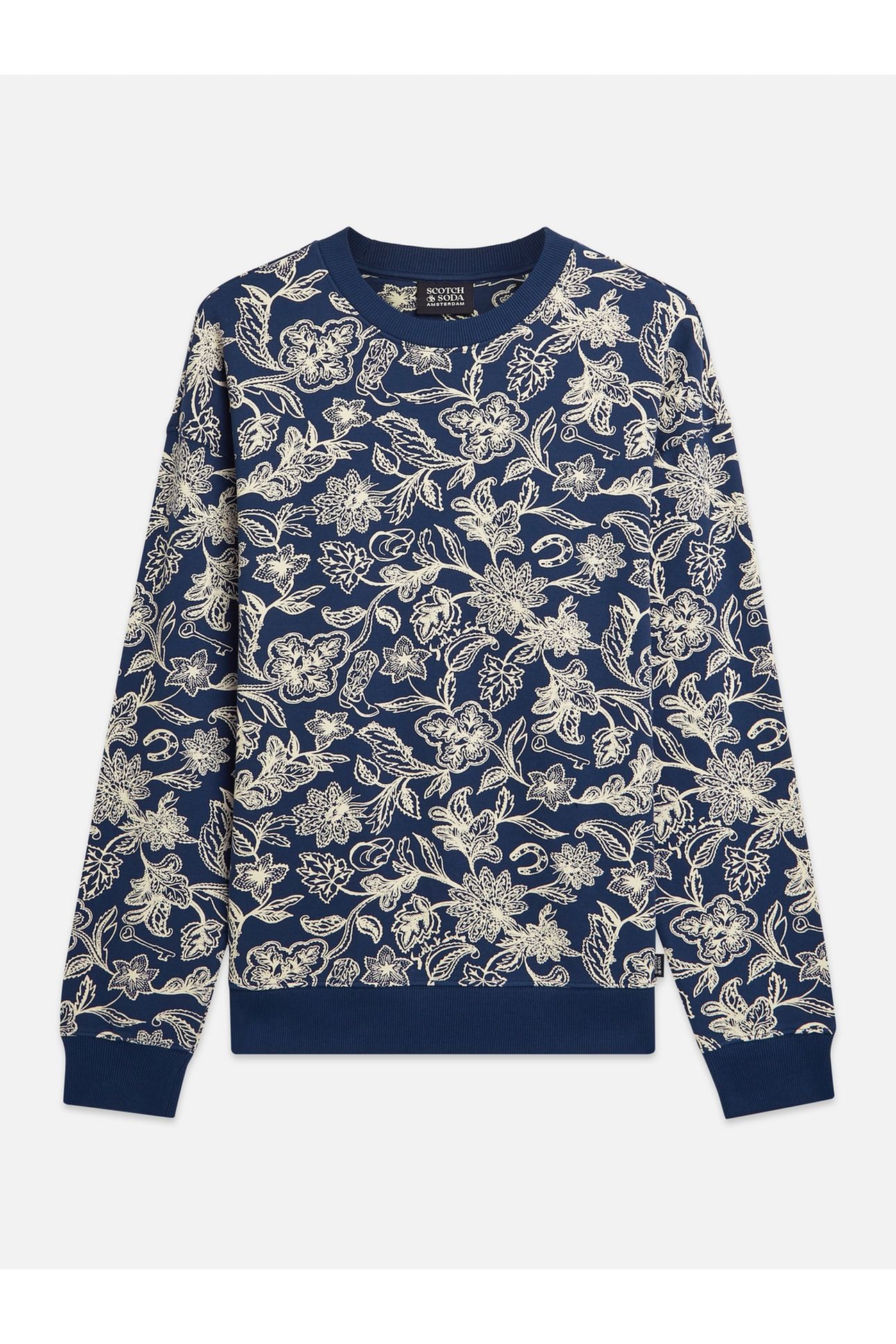 PRINTED RELAXEDFIT SWEATSHIRT NAVY 1