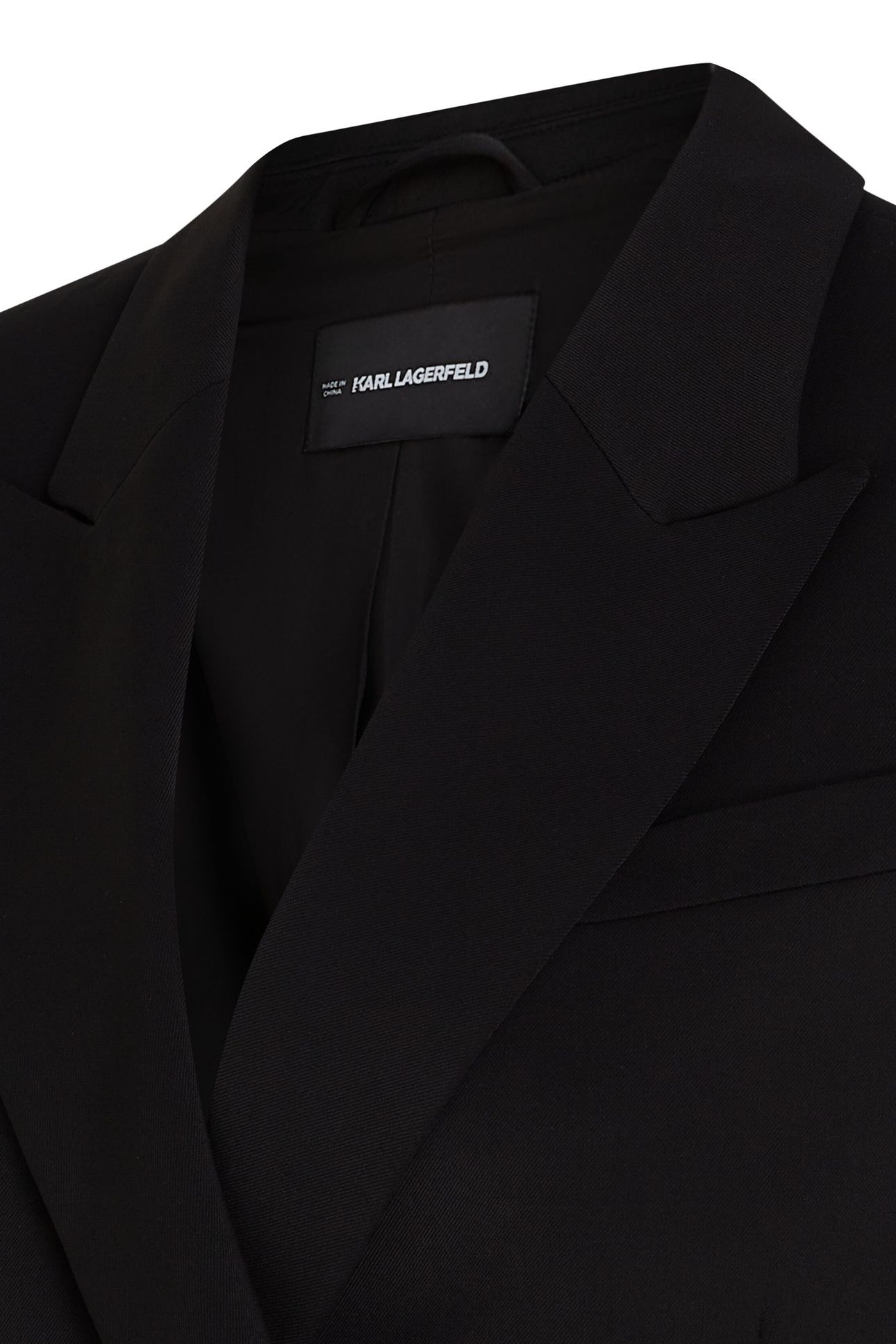 BUTTON DOUBLE-BREASTED TAILORED BLAZER BLACK 3