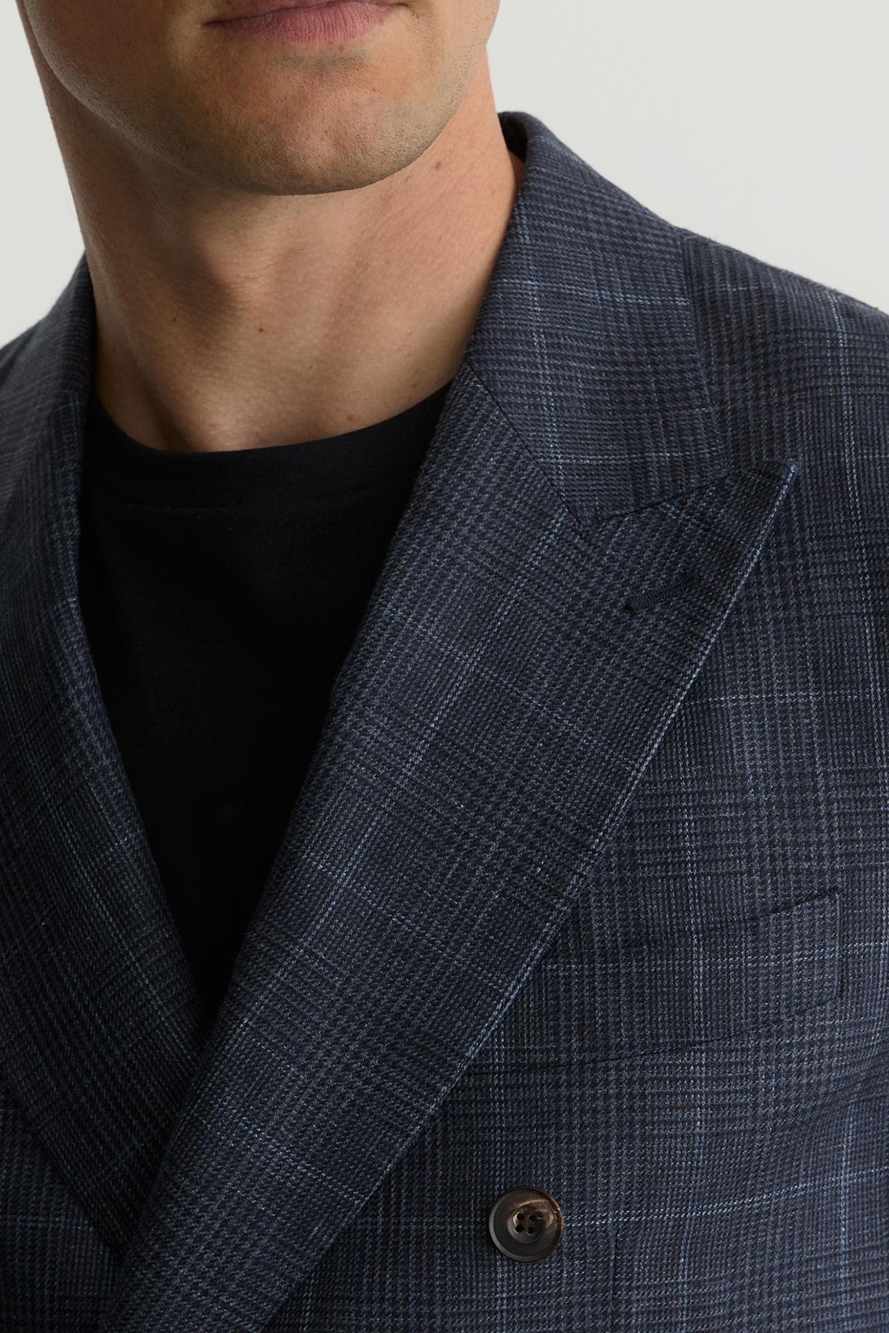 DB PEAK PRINCE OF WALES CHECK BLAZER NAVY 4