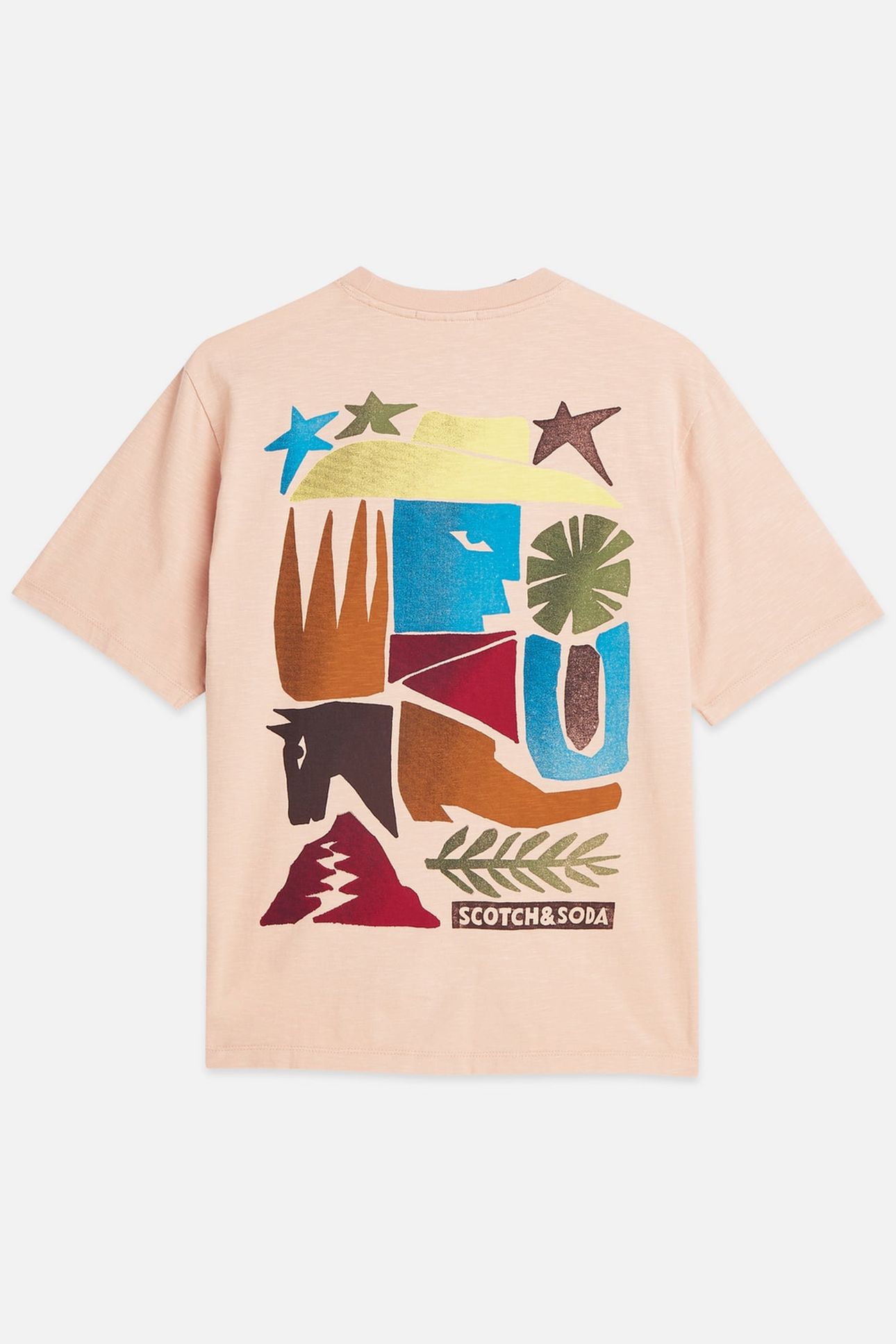 FRONT BACK ARTWORK LOOSE-FIT T-SHIRT ROSE DUST 5