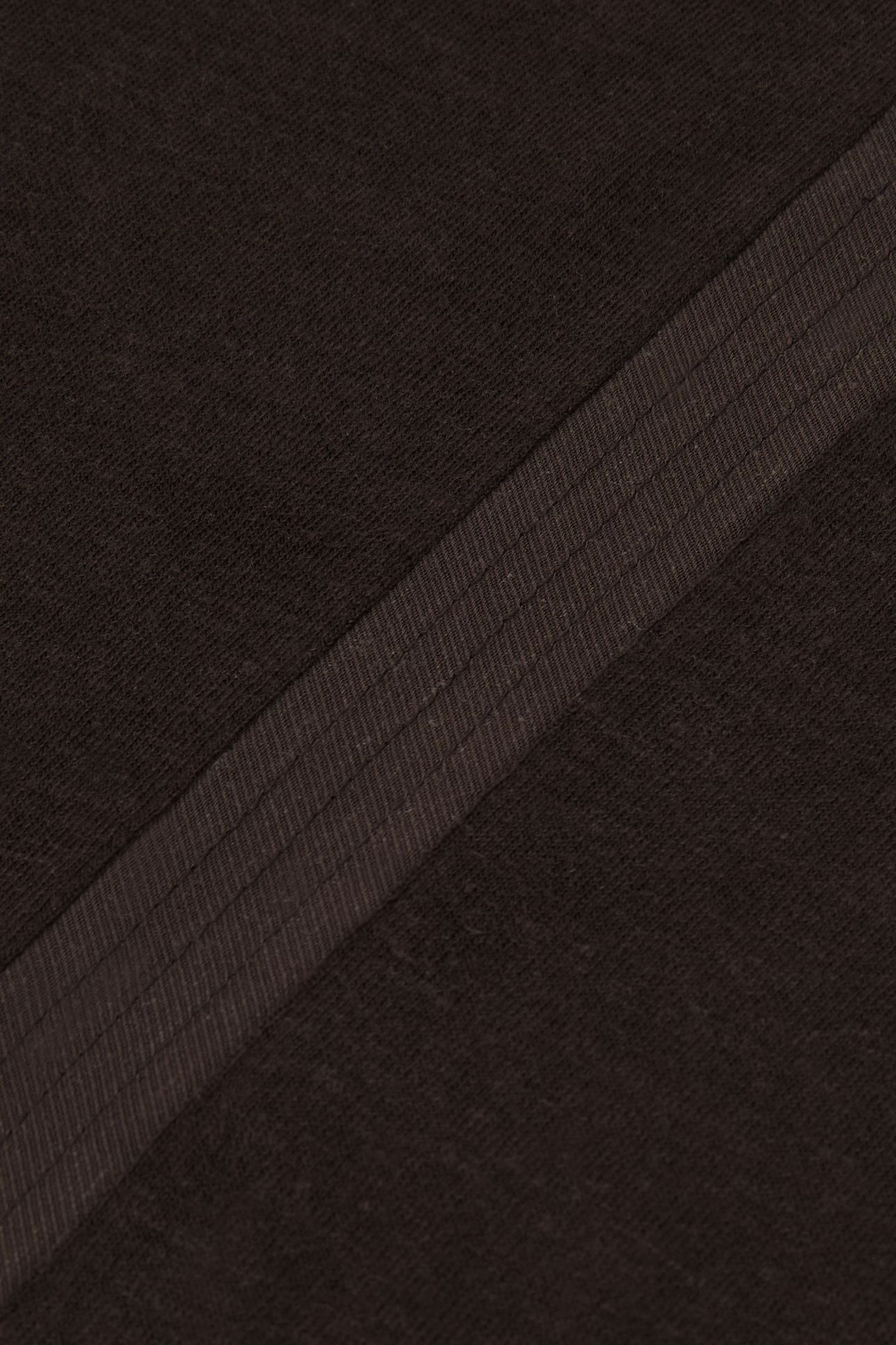 LINEN V NECK TEE CHOCOLATE BROWN 6