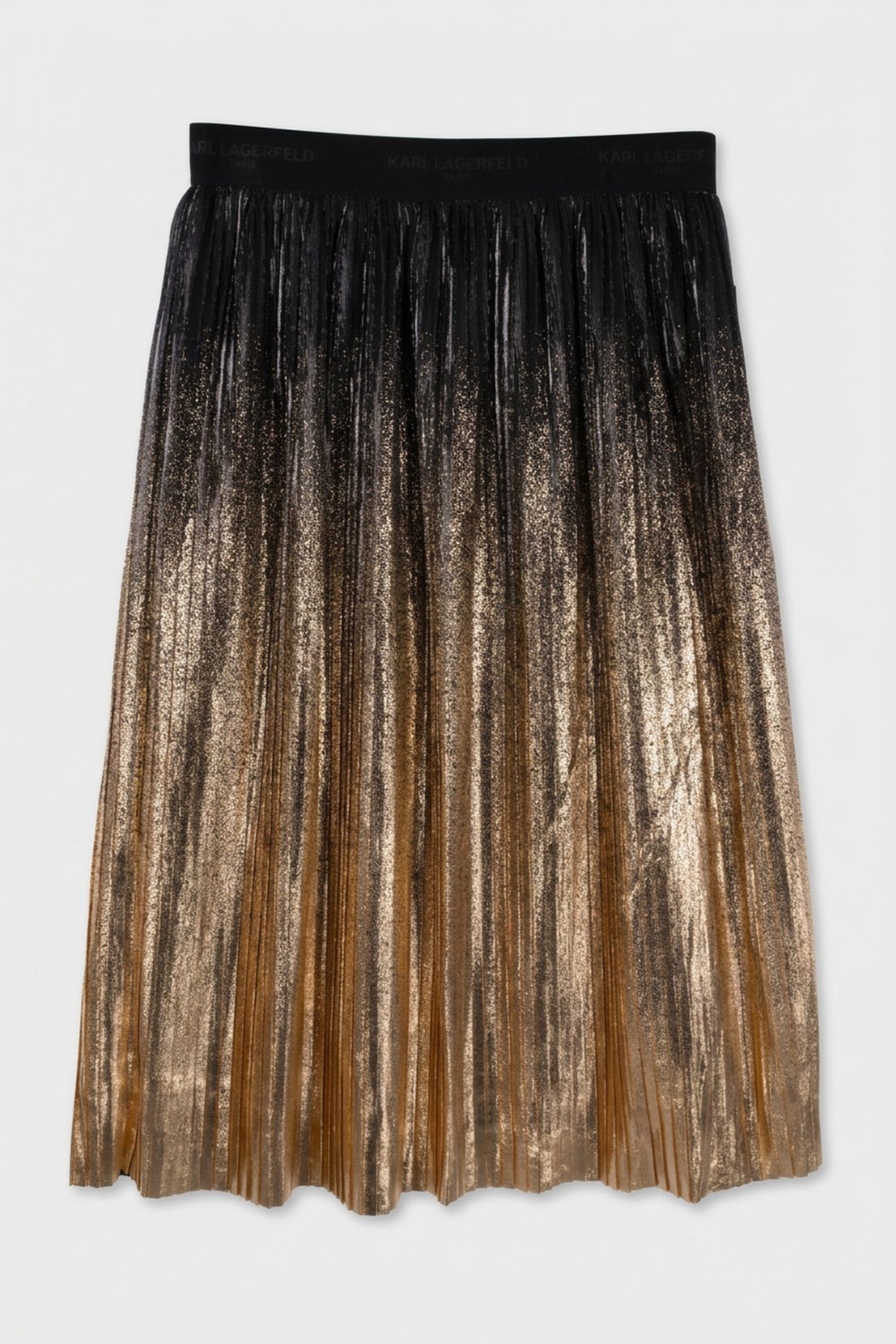 OMBRE METALLIC SKIRT BLACK/GOLD 3
