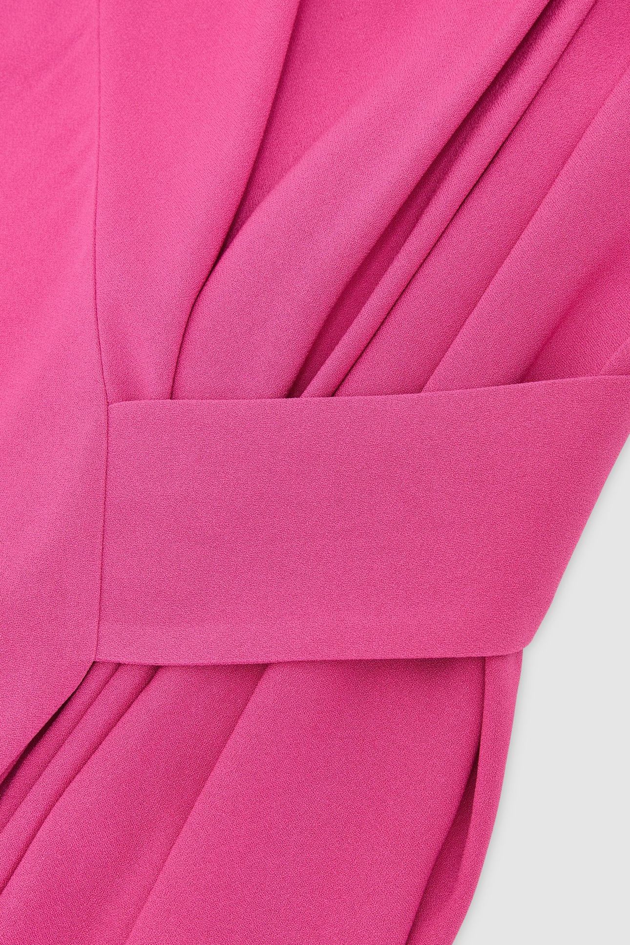 DRAPE DETAIL OCCASION MIDI DRESS RASPBERRY PINK 6