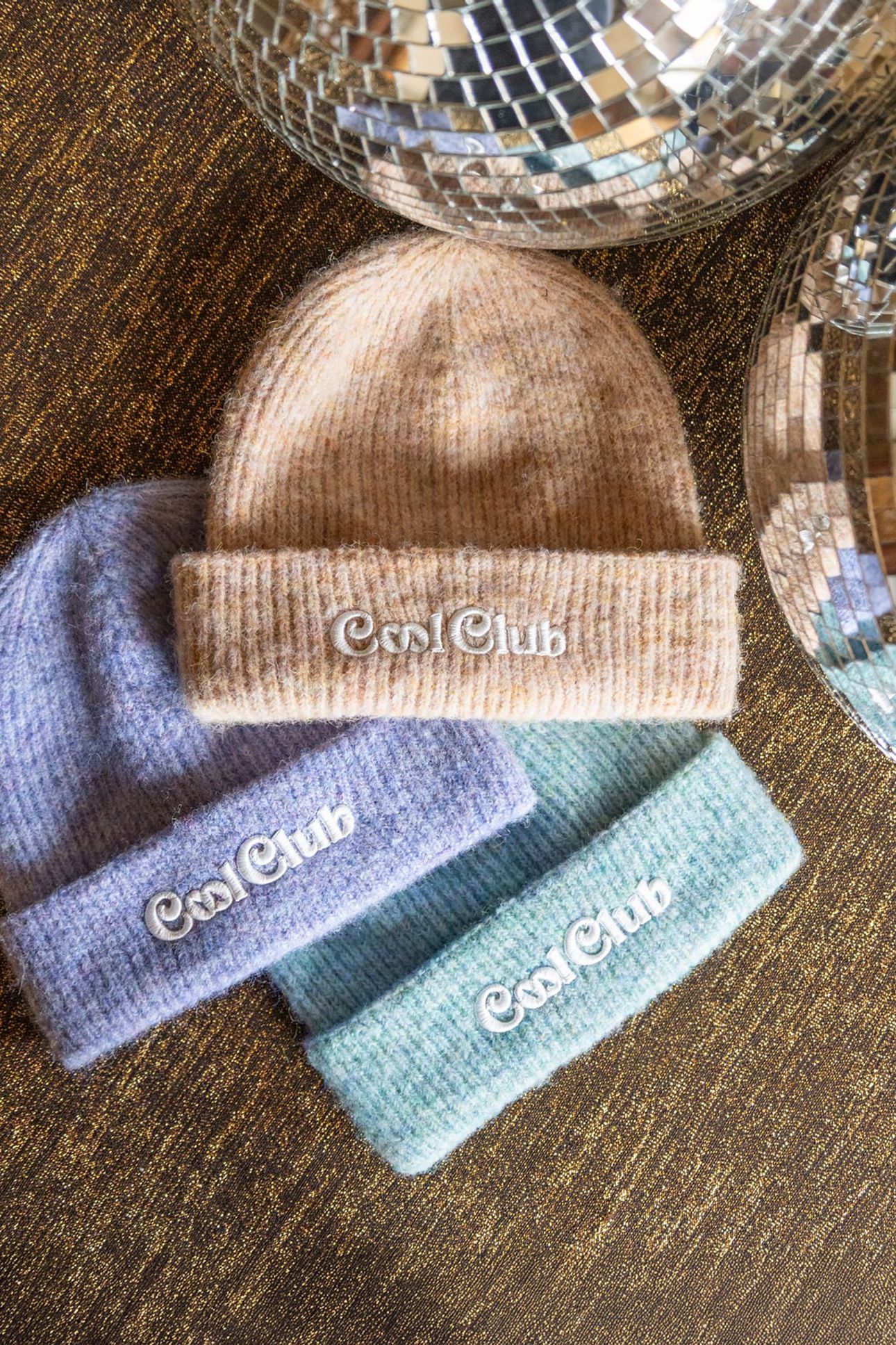 MINT GREEN RIBBED KNIT EMBROIDERED BEANIE 3