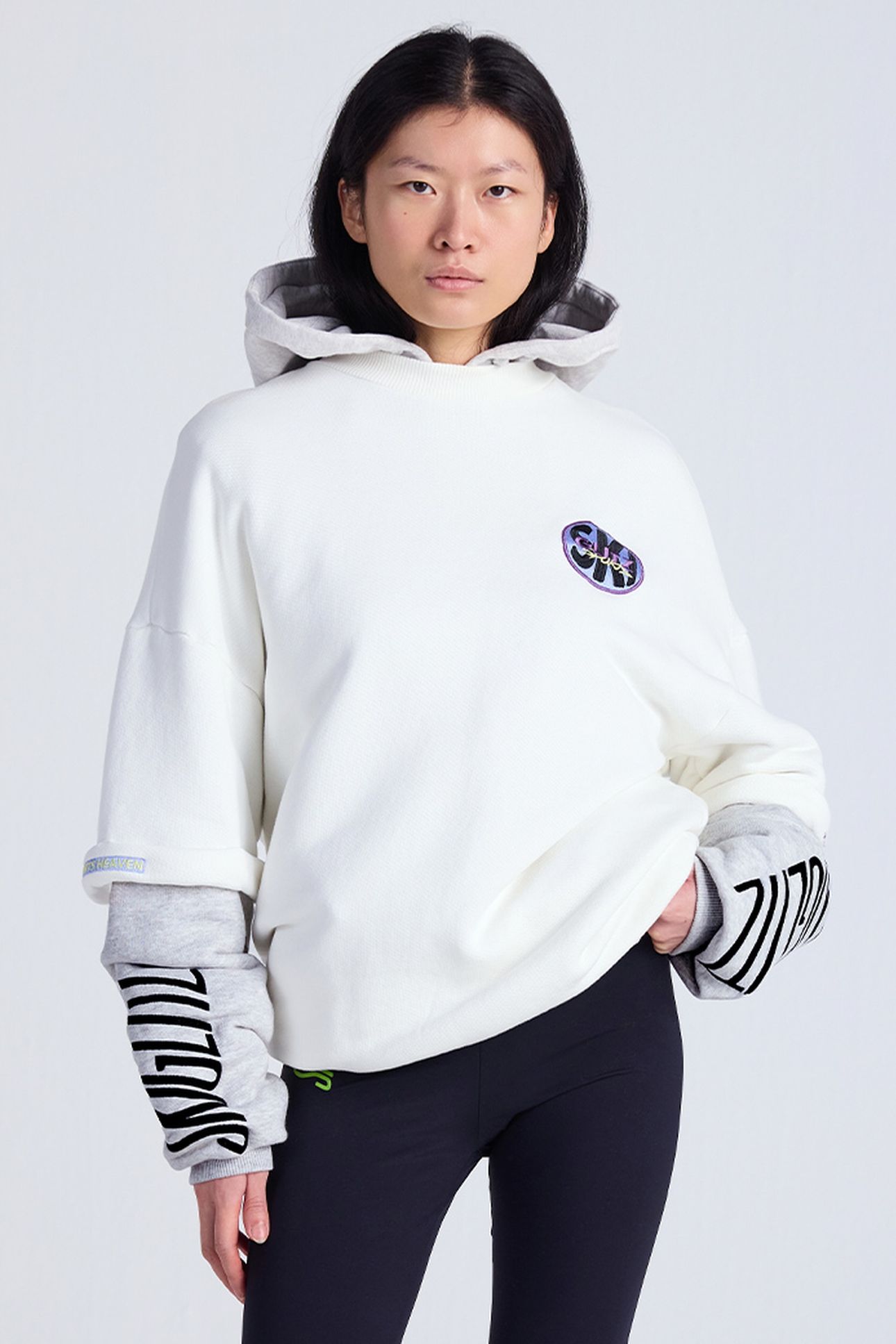 LOREN SWEATER DOUBLE SLEEVE SWEATER WHITE 3