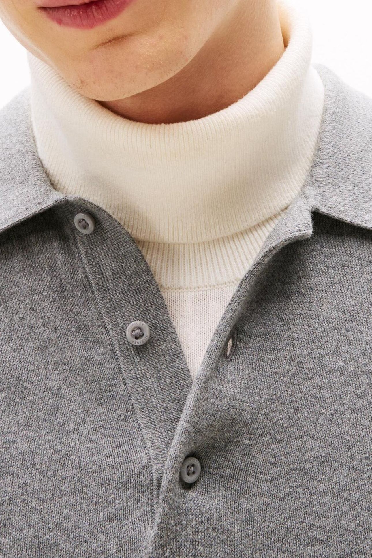 PIMA COTTON CASHMERE SWEATER MEDIUM GREY HEATHER 3