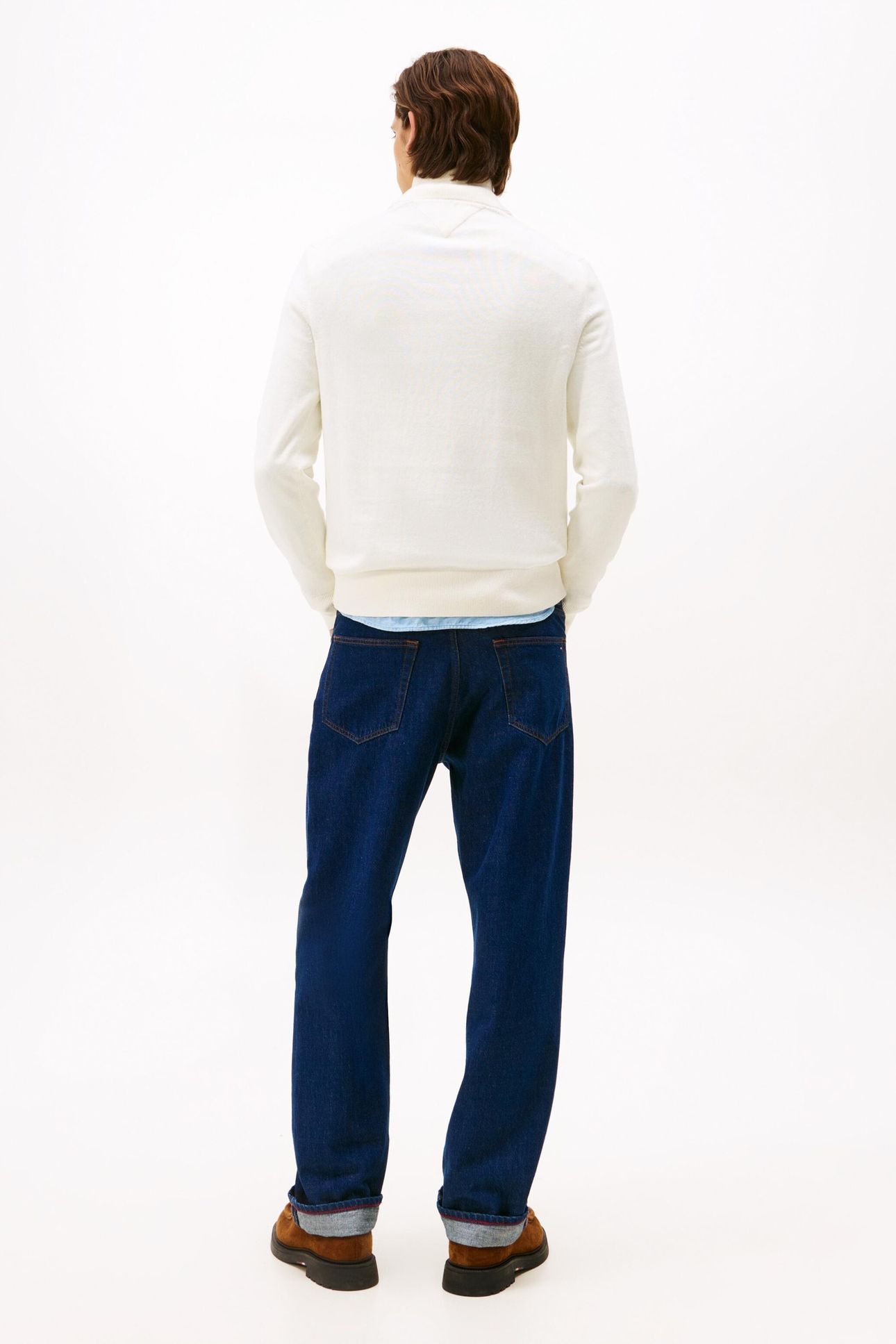PIMA COTTON CASHMERE SWEATER IVORY PETAL 3