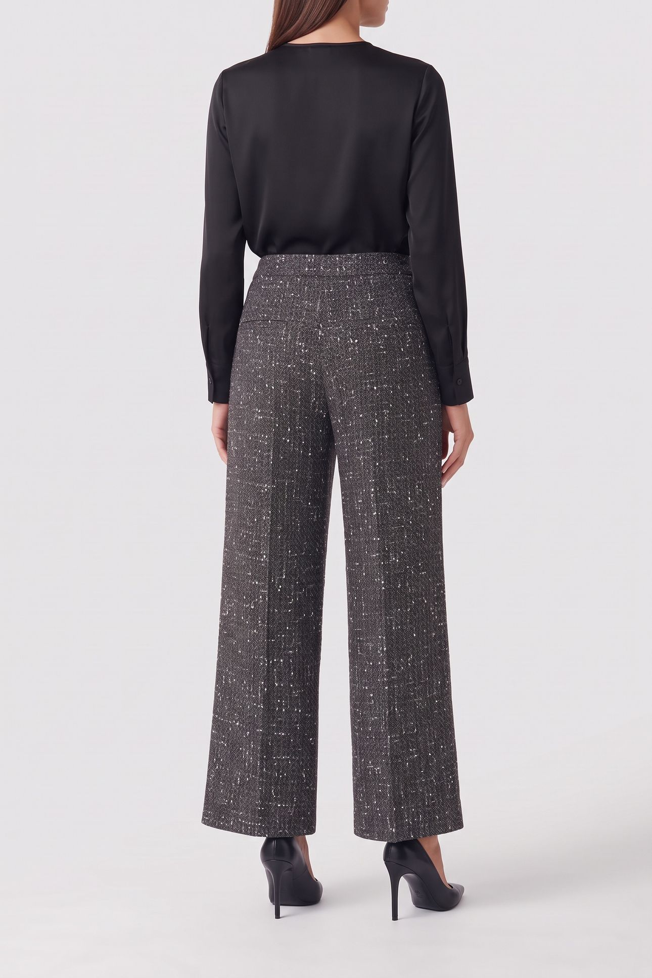 BOUCLE WIDE LEG PANTS GREY BOUCLE 4