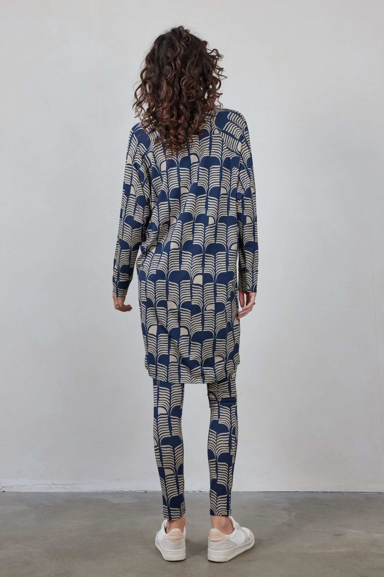 COMFY LOOSE DRESS DARK BLUE GLOW PRINT 4
