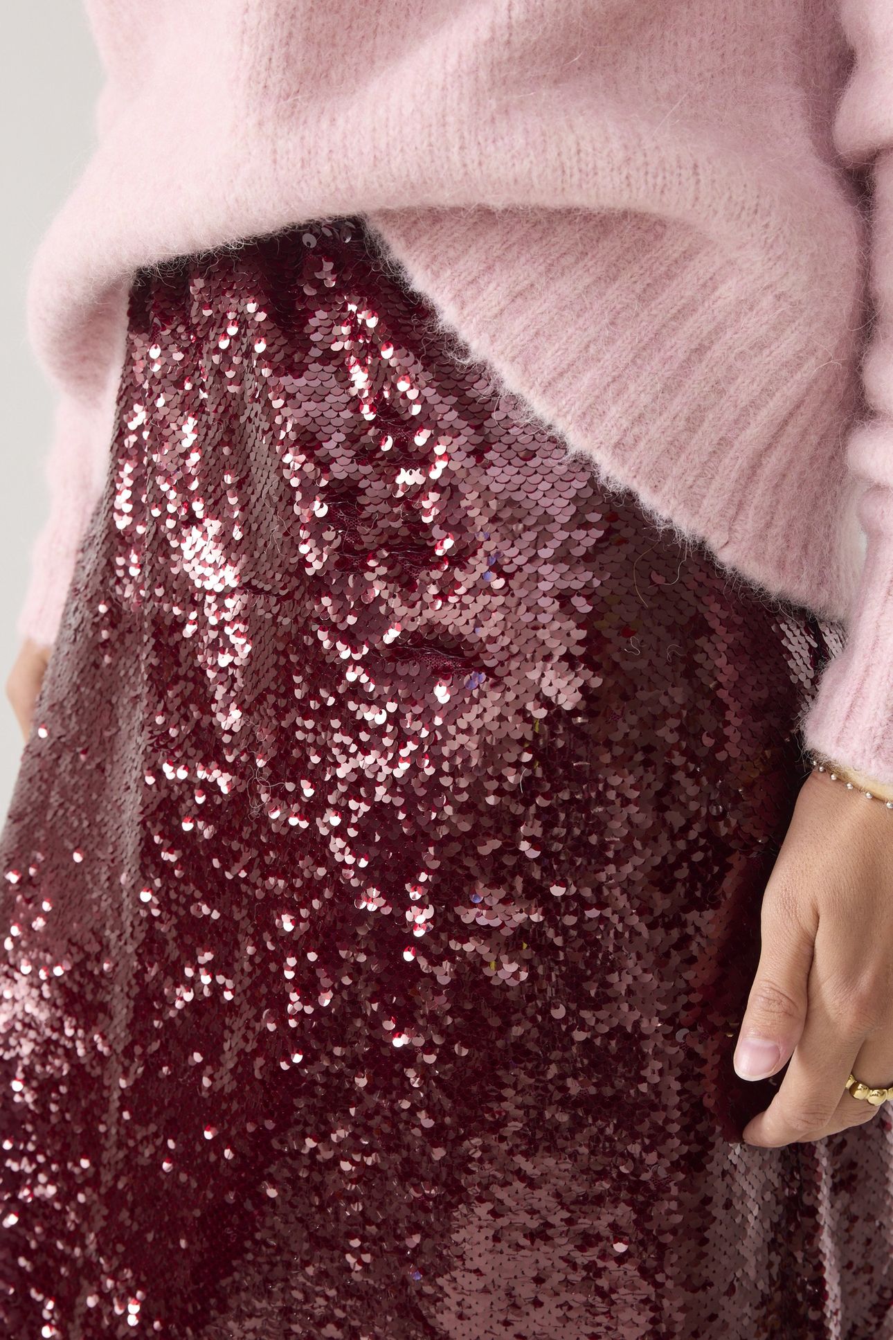 SKIRT SEQUINS REDS 4
