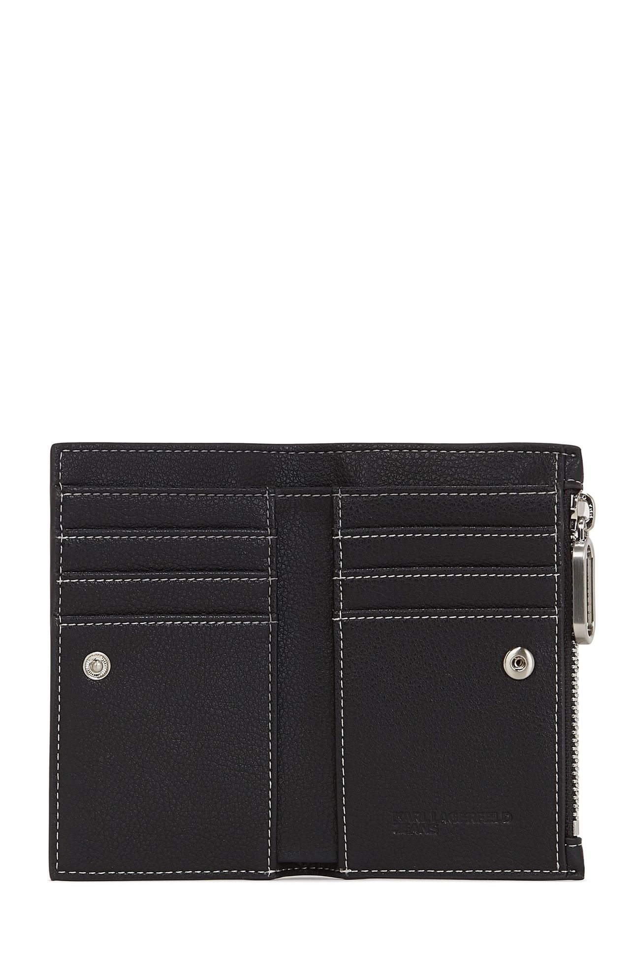 KLJ METAL LOGO BIFOLD W/ZIP BLACK 3