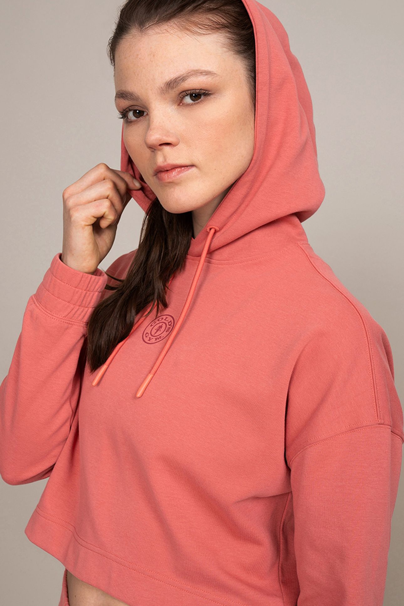 LADIES CROPPED HOODIE RUBBER PRINT ASTRO DUST 5