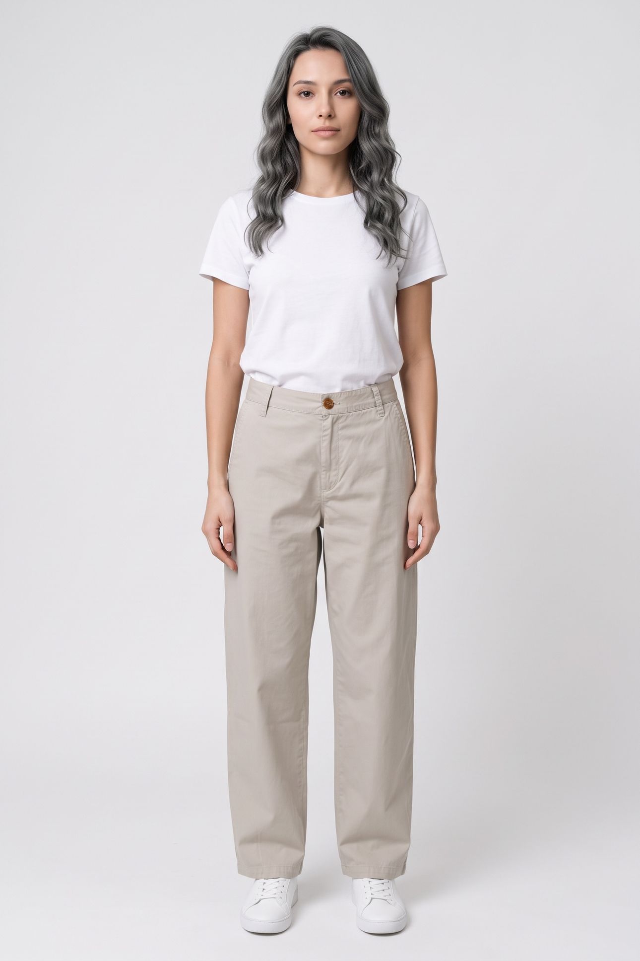 UNISEX CHINOS LAWRENCE LIGHT GREY 3
