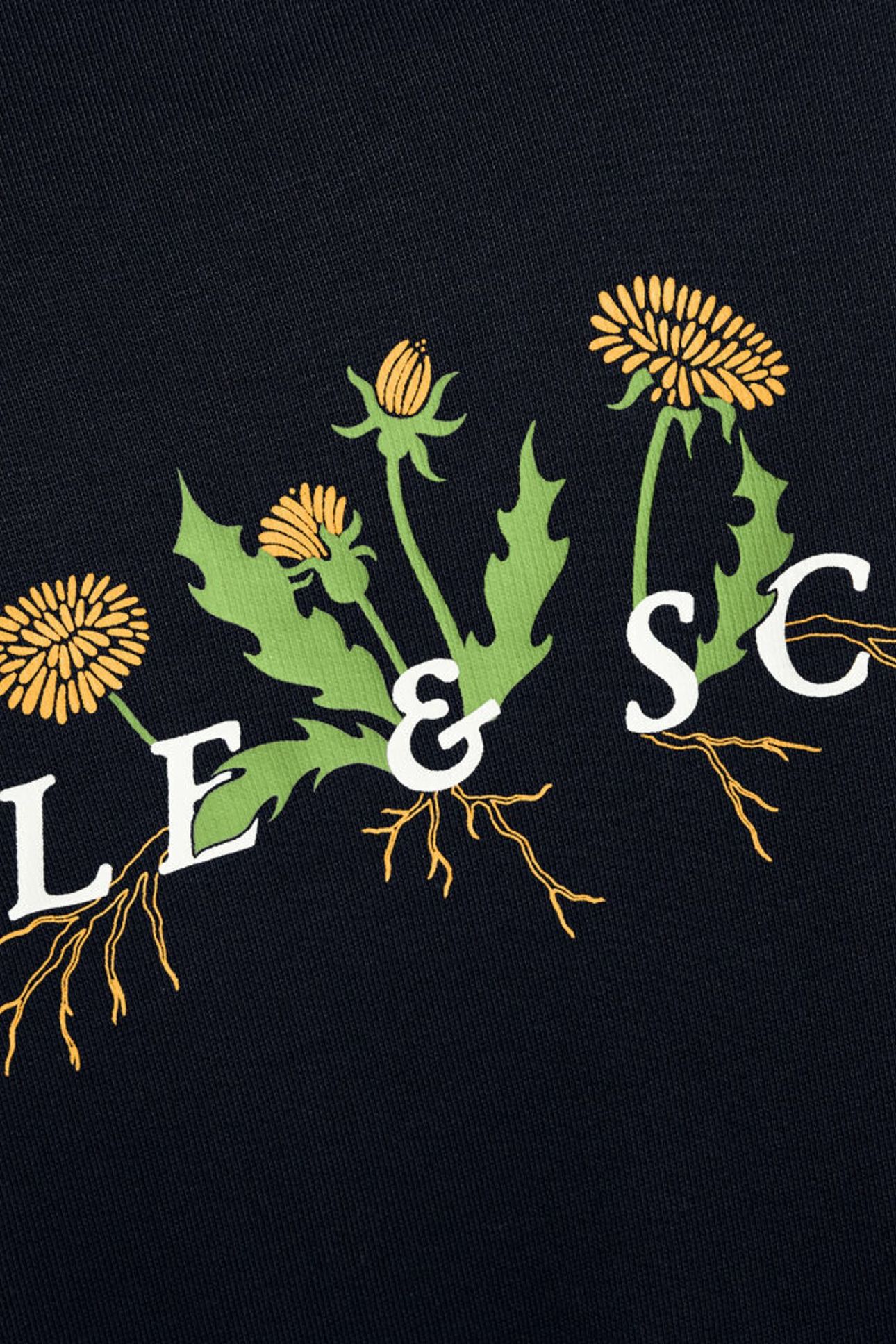 DANDELION SCRIPT GRAPHIC HOODIE DARK NAVY 7