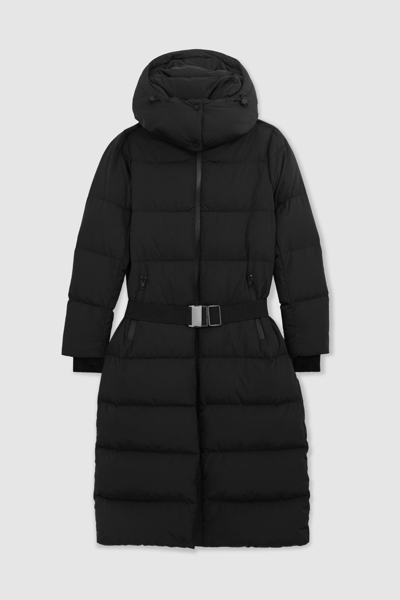 LONGLINE PUFFER COAT BLACK 1