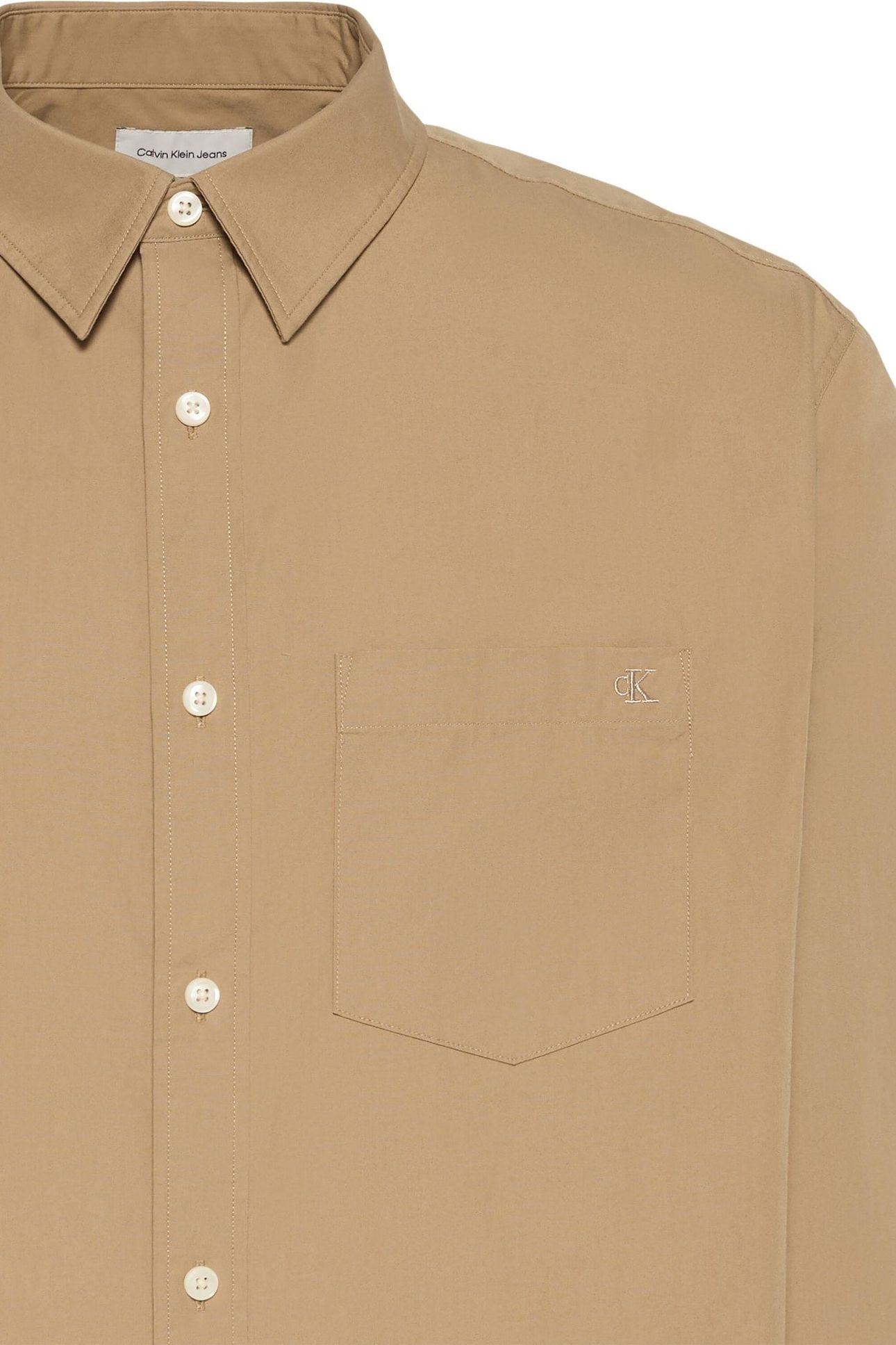 LS SOLID WASHED POPLIN SHIRT TIGERS EYE 3