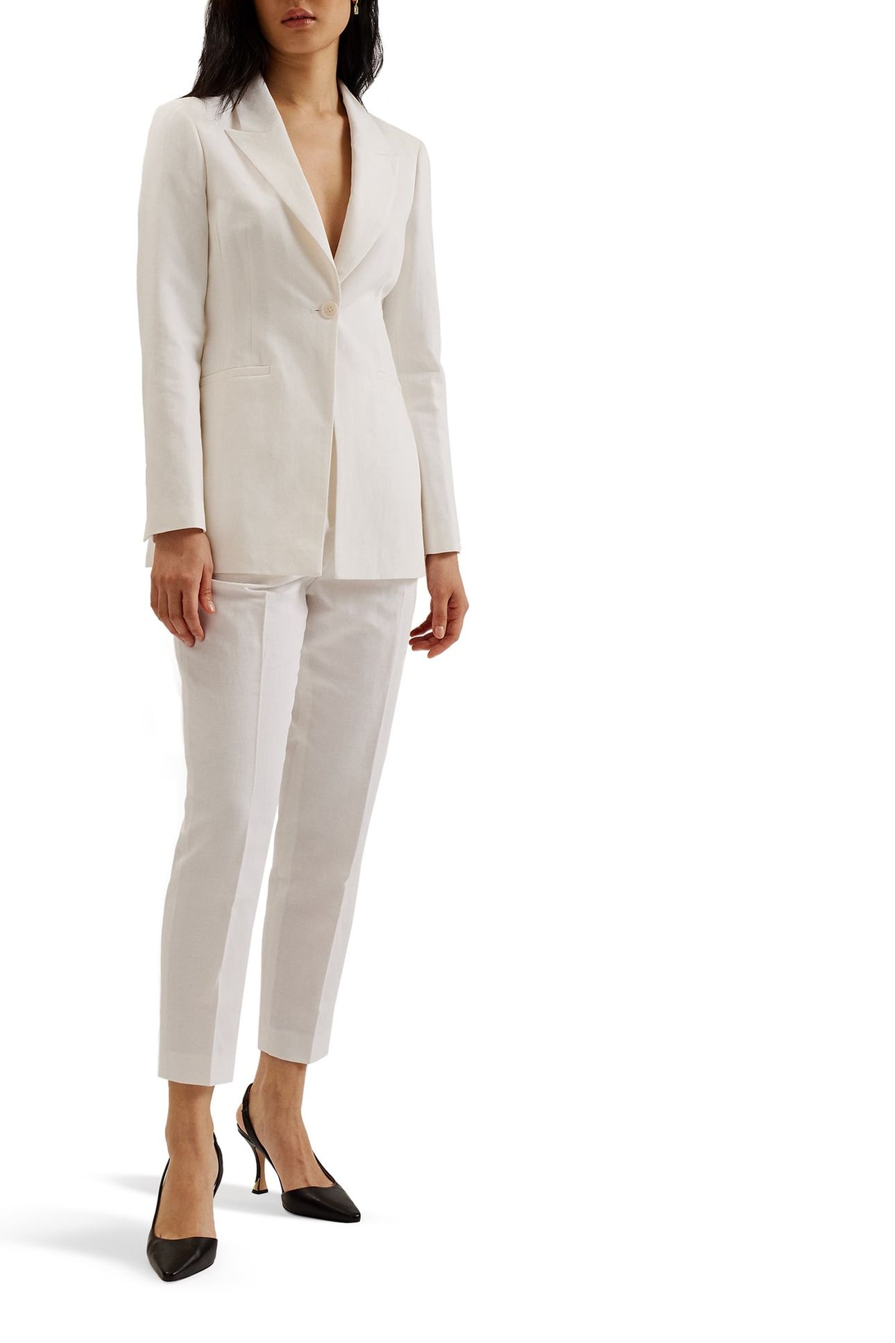 MUSUB TAILORED JACKET WITH FAUX POCKET WHITE 4